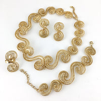 Designer Filigree Style Gold Plated Necklace Set | Bellaire Wholesale