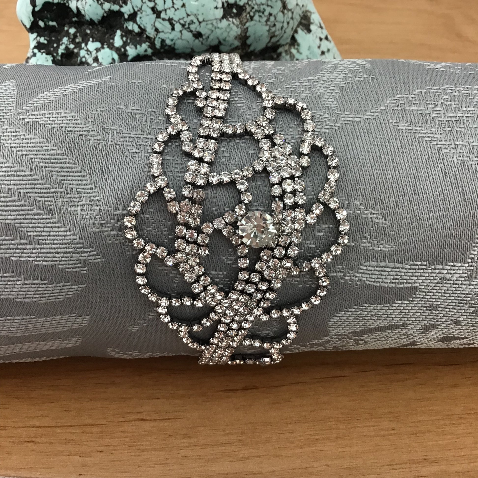 Rhinestone Bracelet, Gunmetal | Bellaire Wholesale