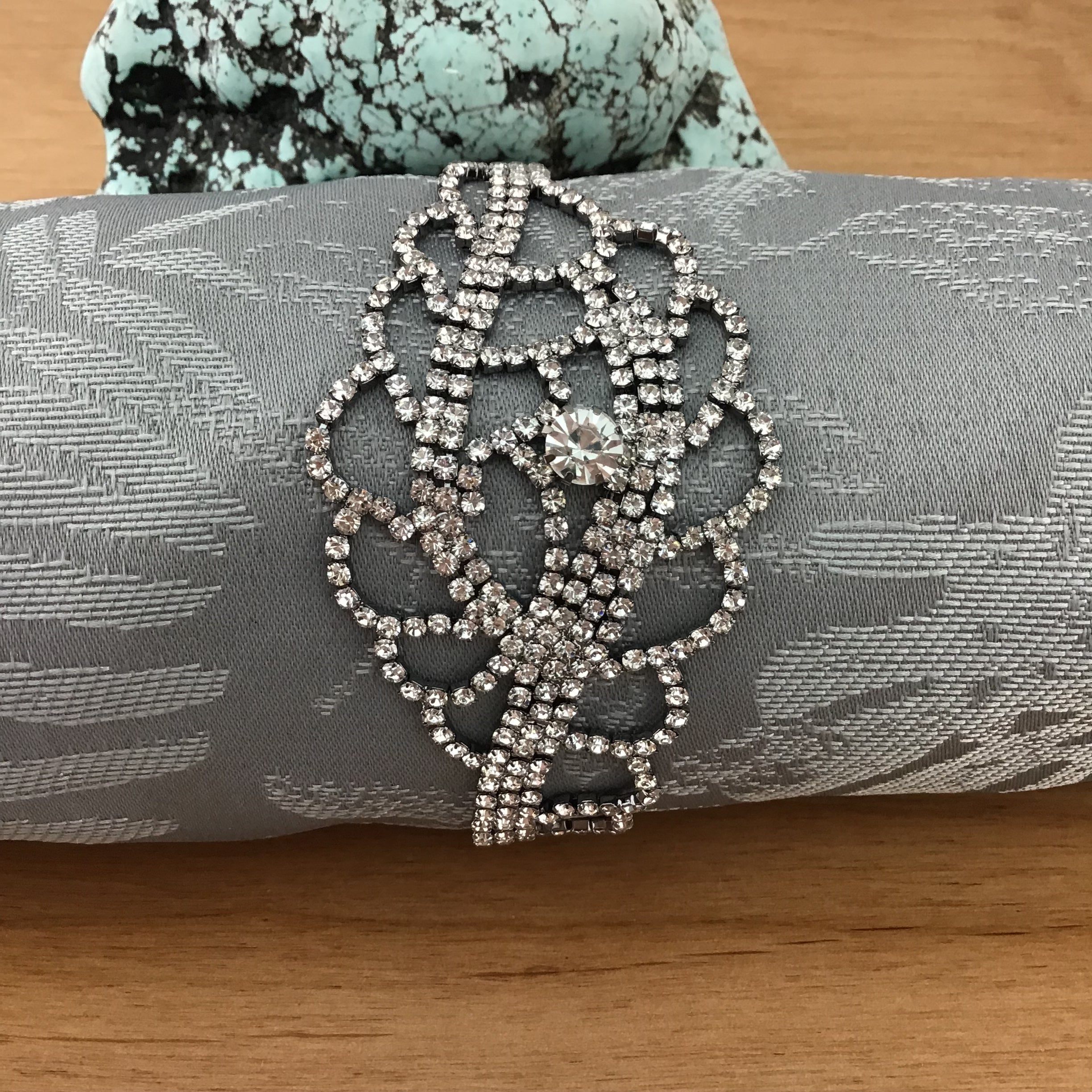 Rhinestone Bracelet, Gunmetal | Bellaire Wholesale