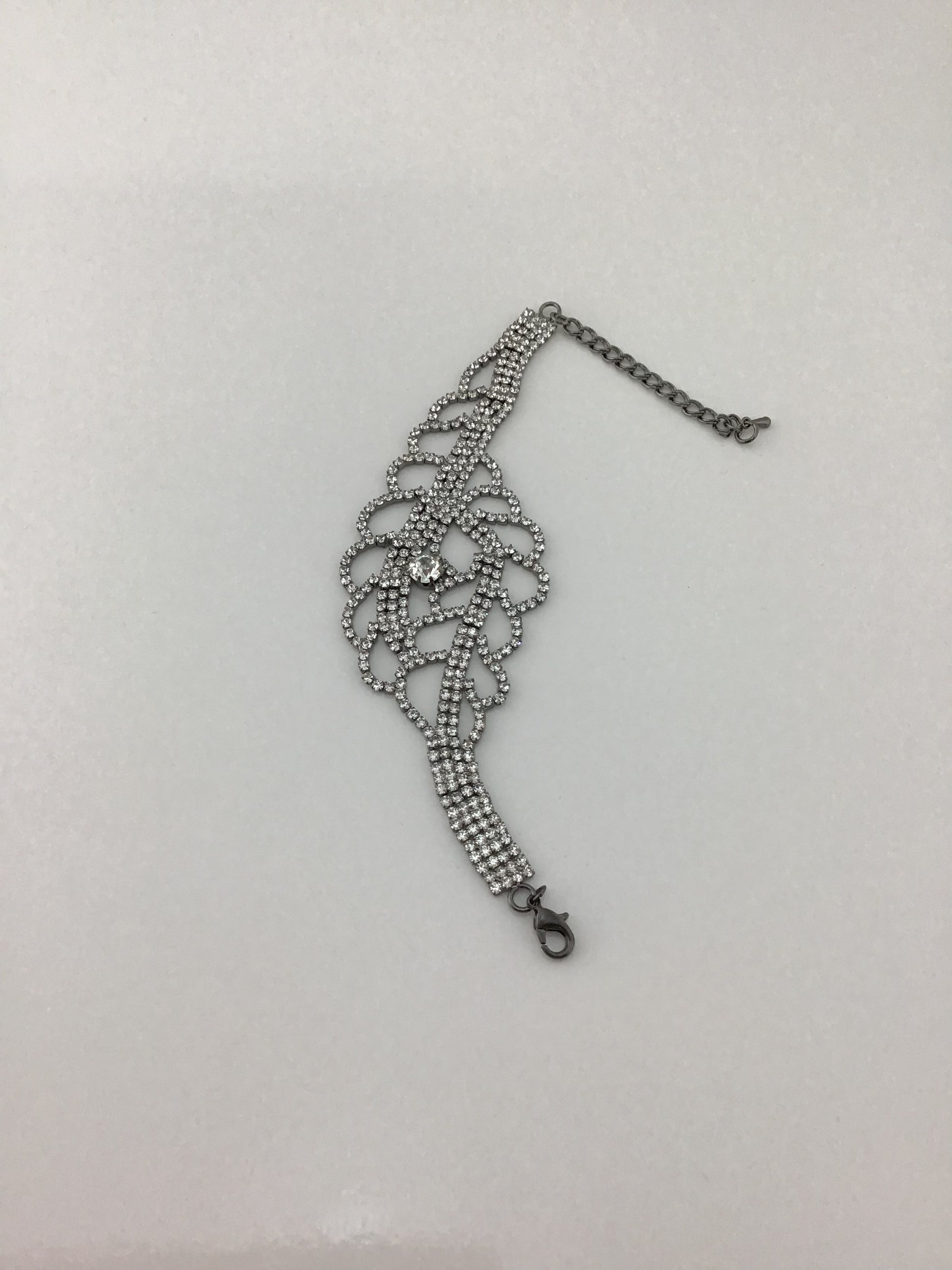 Rhinestone Bracelet, Gunmetal | Bellaire Wholesale