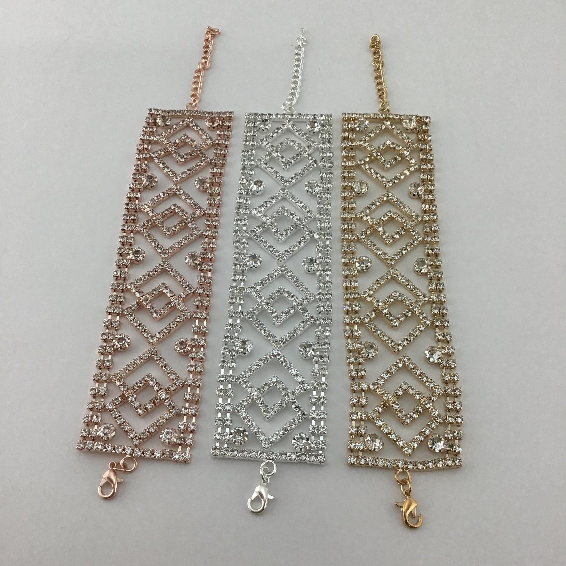 Rhinestone Bracelet, Silver | Bellaire Wholesale