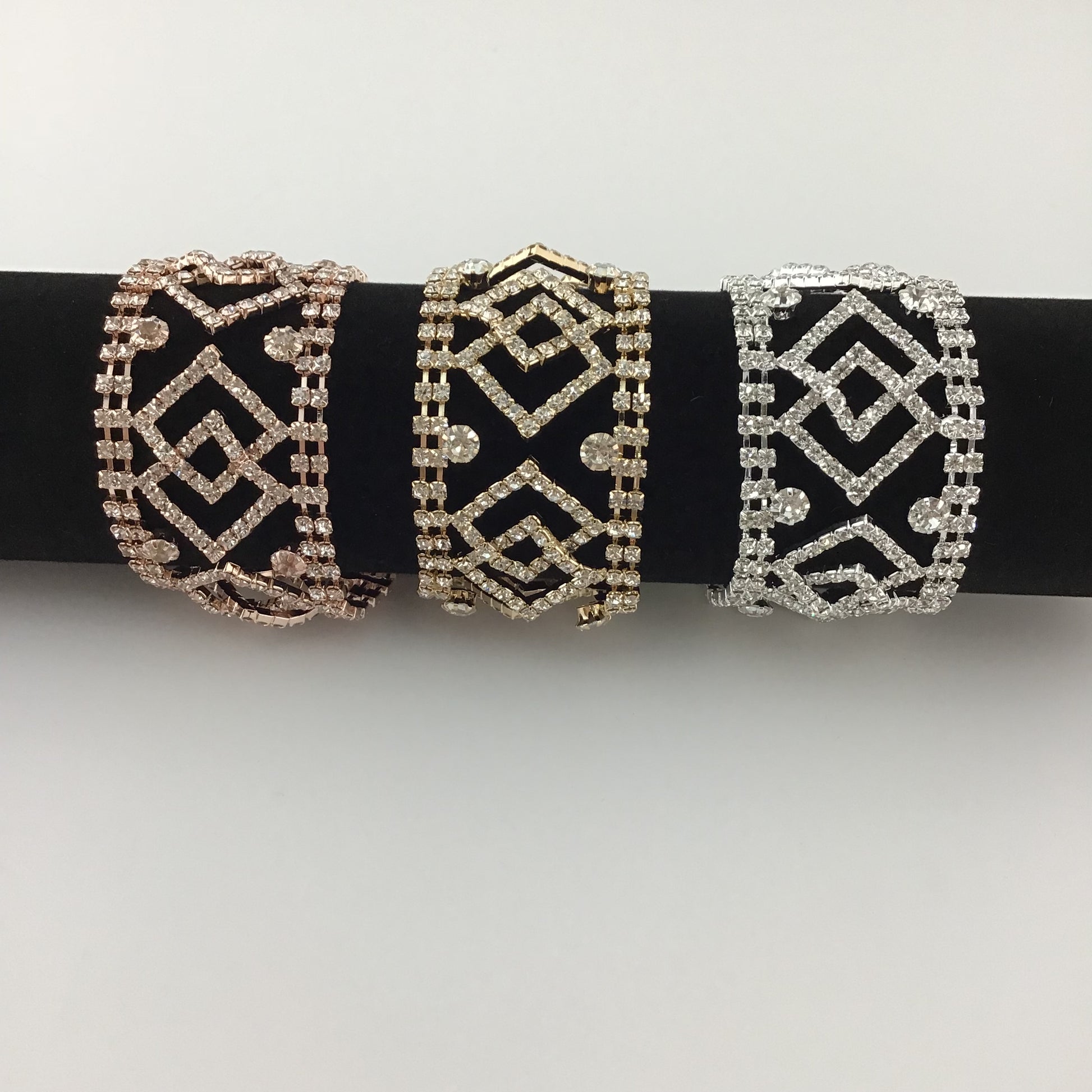 Rhinestone Bracelet, Rose Gold | Bellaire Wholesale