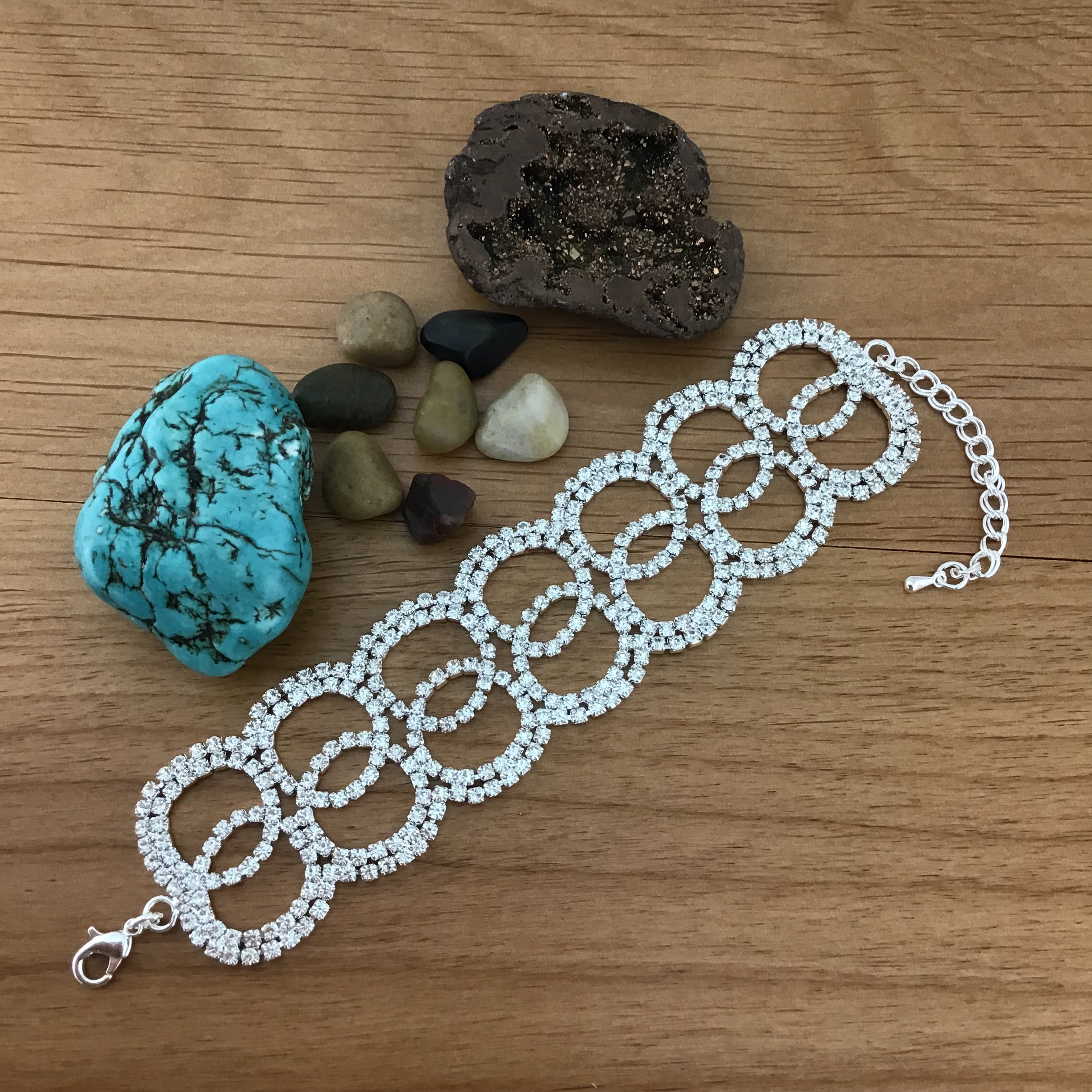 Rhinestone Bracelet, Silver | Bellaire Wholesale