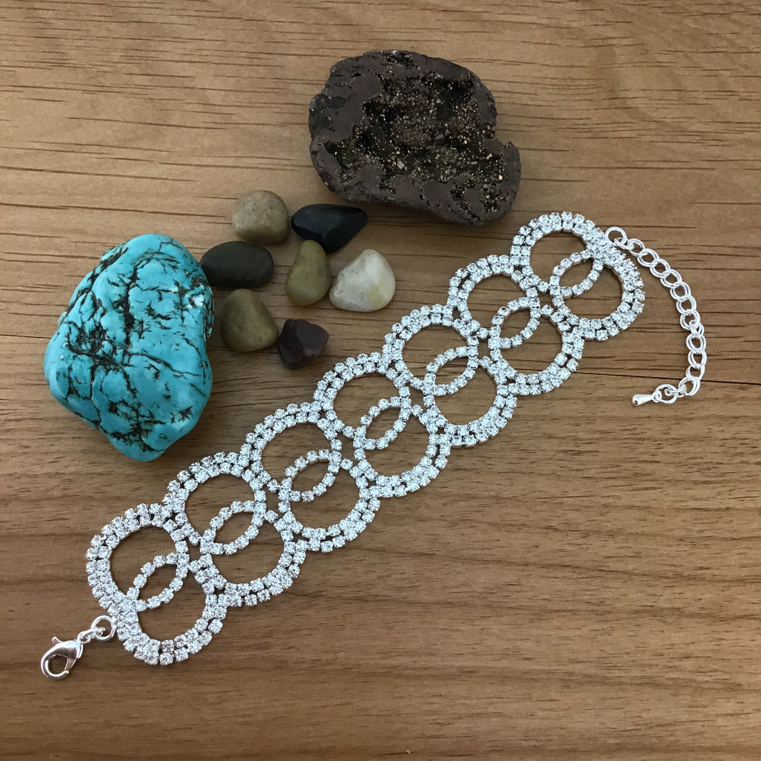 Rhinestone Bracelet, Silver | Bellaire Wholesale