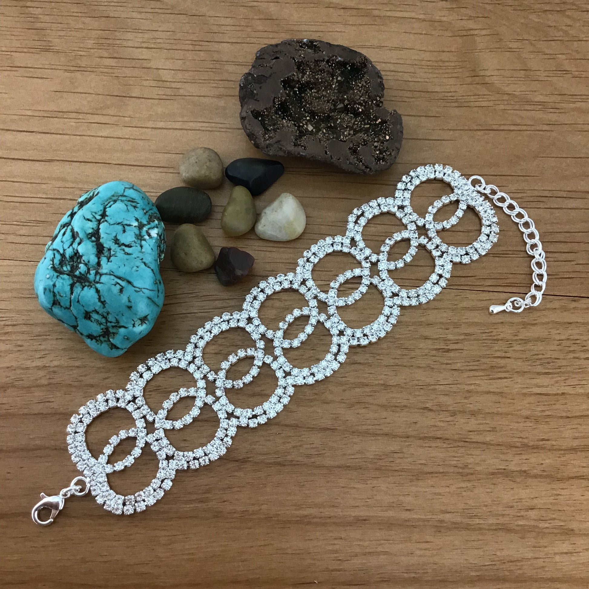 Rhinestone Bracelet, Silver | Bellaire Wholesale