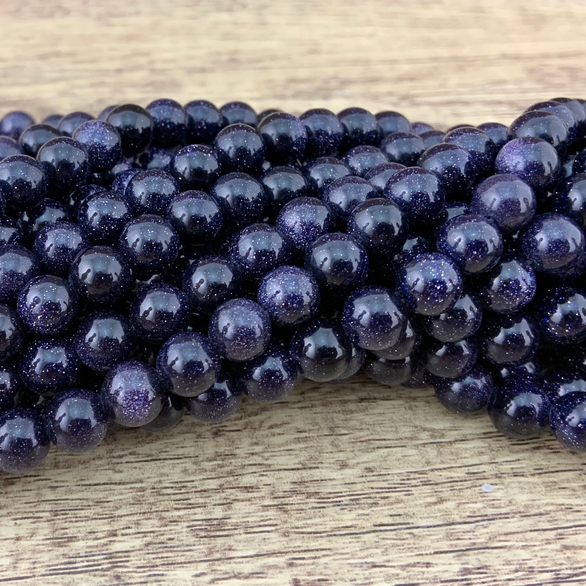 4mm Blue Sand Stone Bead | Bellaire Wholesale