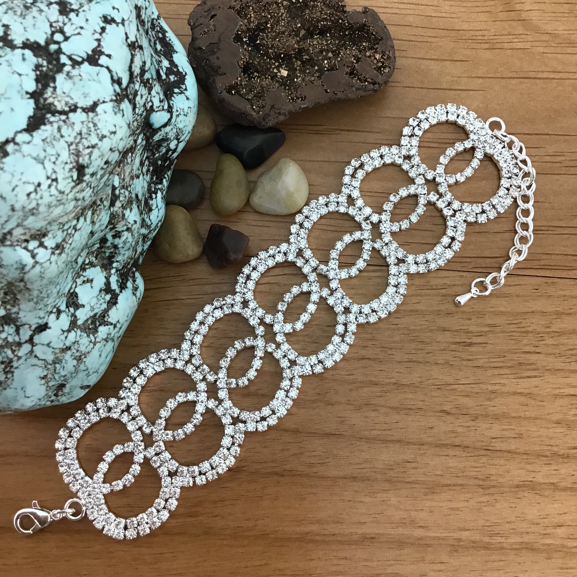 Rhinestone Bracelet, Silver | Bellaire Wholesale