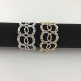 Intertwined Rhinestone Bracelet, Gold  | Bellaire Wholesale