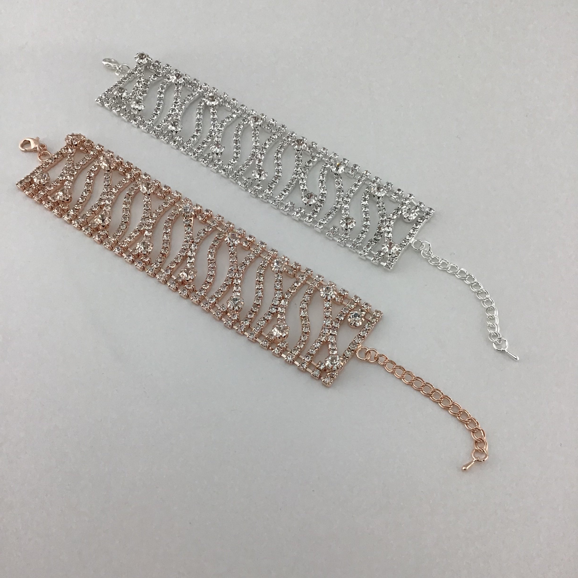 Rhinestone Bracelet, Silver | Bellaire Wholesale