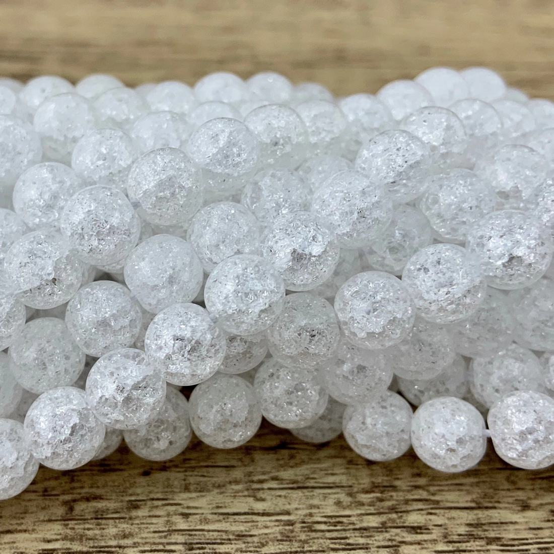 8mm Crackled Quartz Bead | Bellaire Wholesale