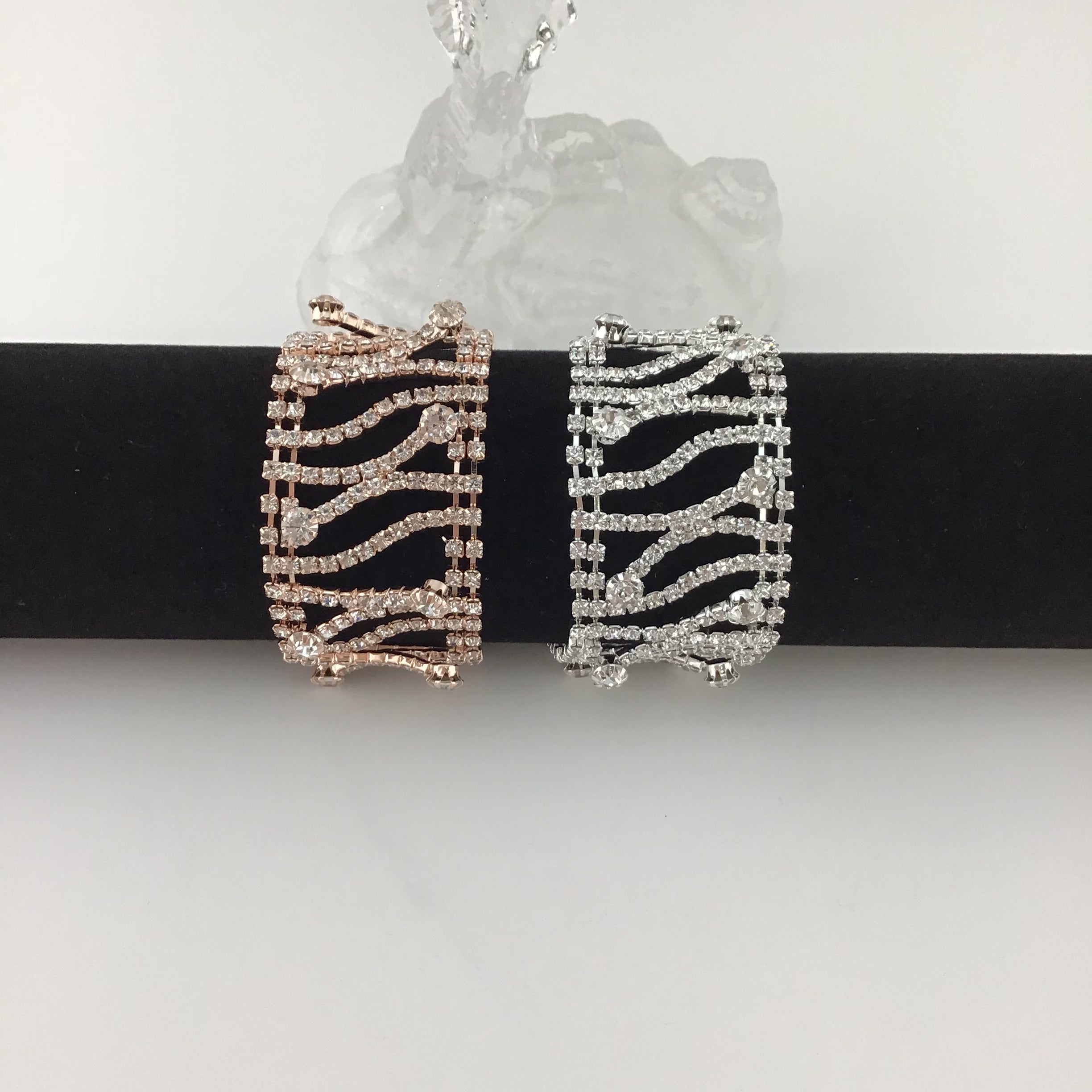 Rhinestone Bracelet, Rose Gold | Bellaire Wholesale