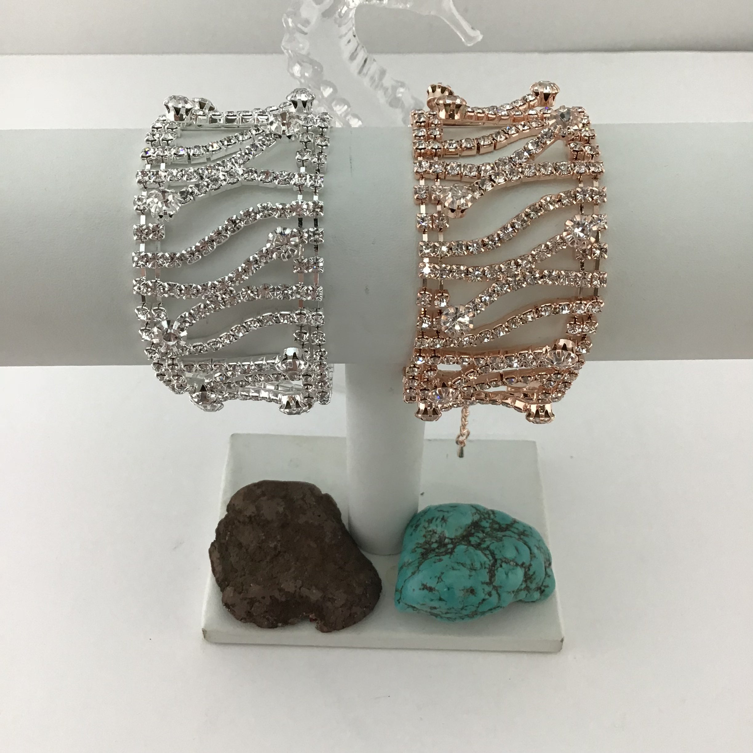 Rhinestone Bracelet, Rose Gold | Bellaire Wholesale