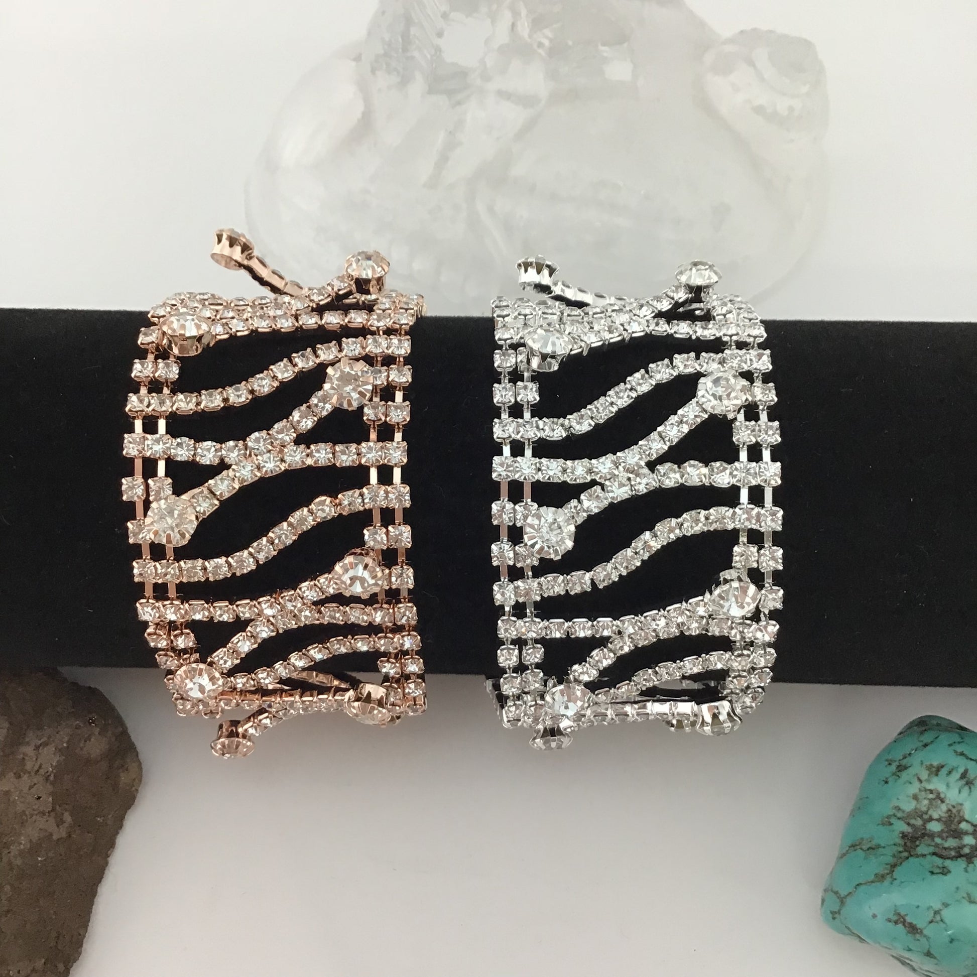 Rhinestone Bracelet, Rose Gold | Bellaire Wholesale