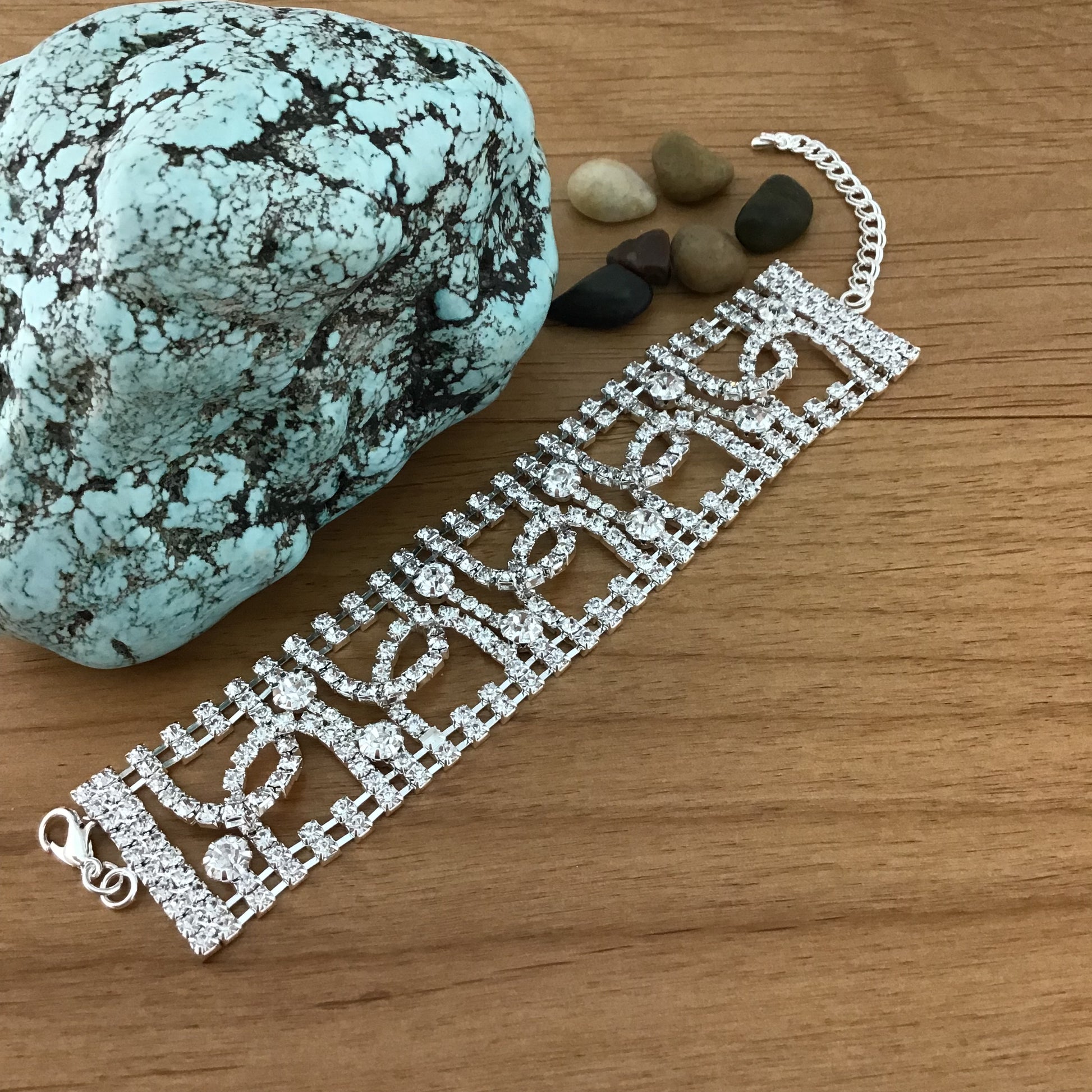 Rhinestone Bracelet, Silver | Bellaire Wholesale