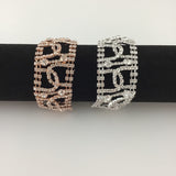 Rhinestone Bracelet, Rose Gold | Bellaire Wholesale