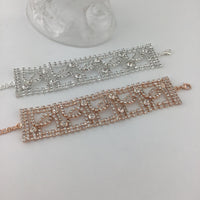 Rhinestone Bracelet, Rose Gold | Bellaire Wholesale