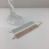 Rhinestone Bracelet, Rose Gold | Bellaire Wholesale