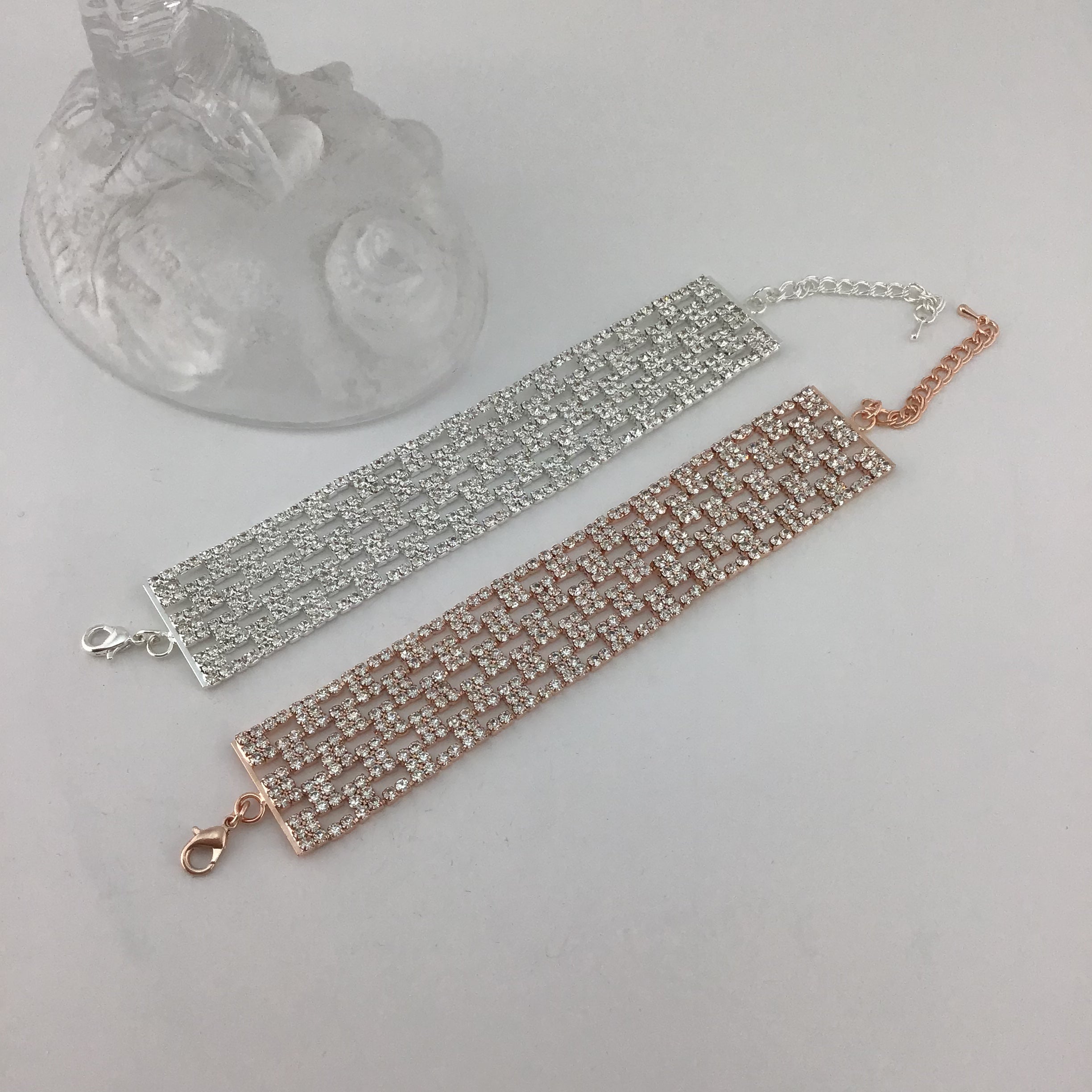 Rhinestone Bracelet, Silver | Bellaire Wholesale
