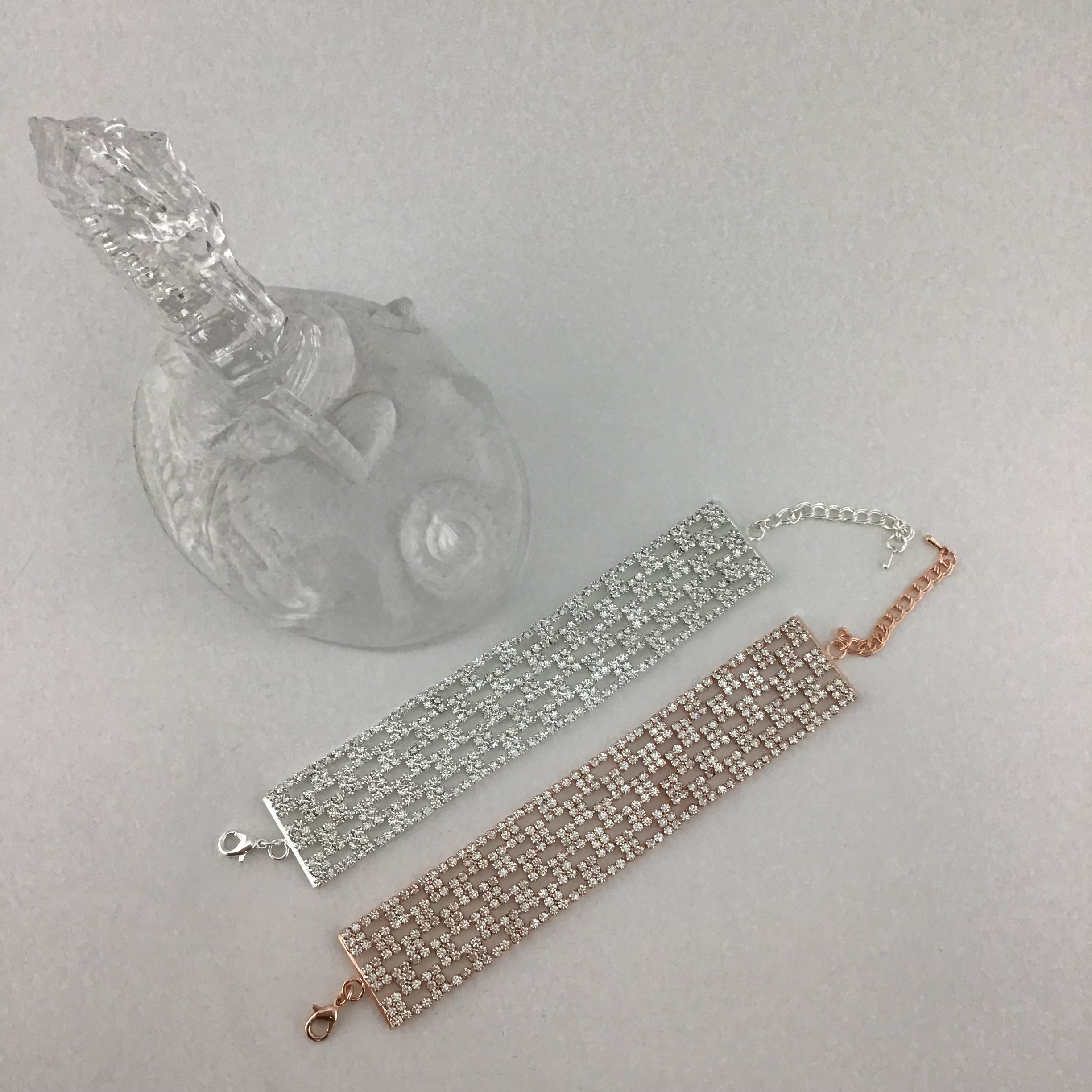 Rhinestone Bracelet, Silver | Bellaire Wholesale