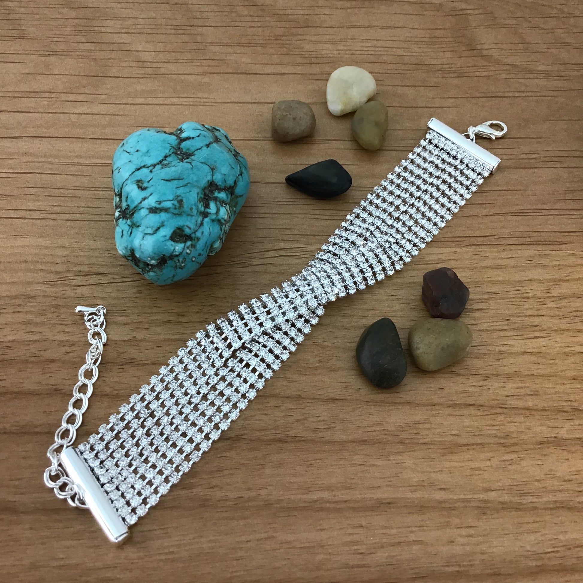 Rhinestone Bracelet, Silver | Bellaire Wholesale