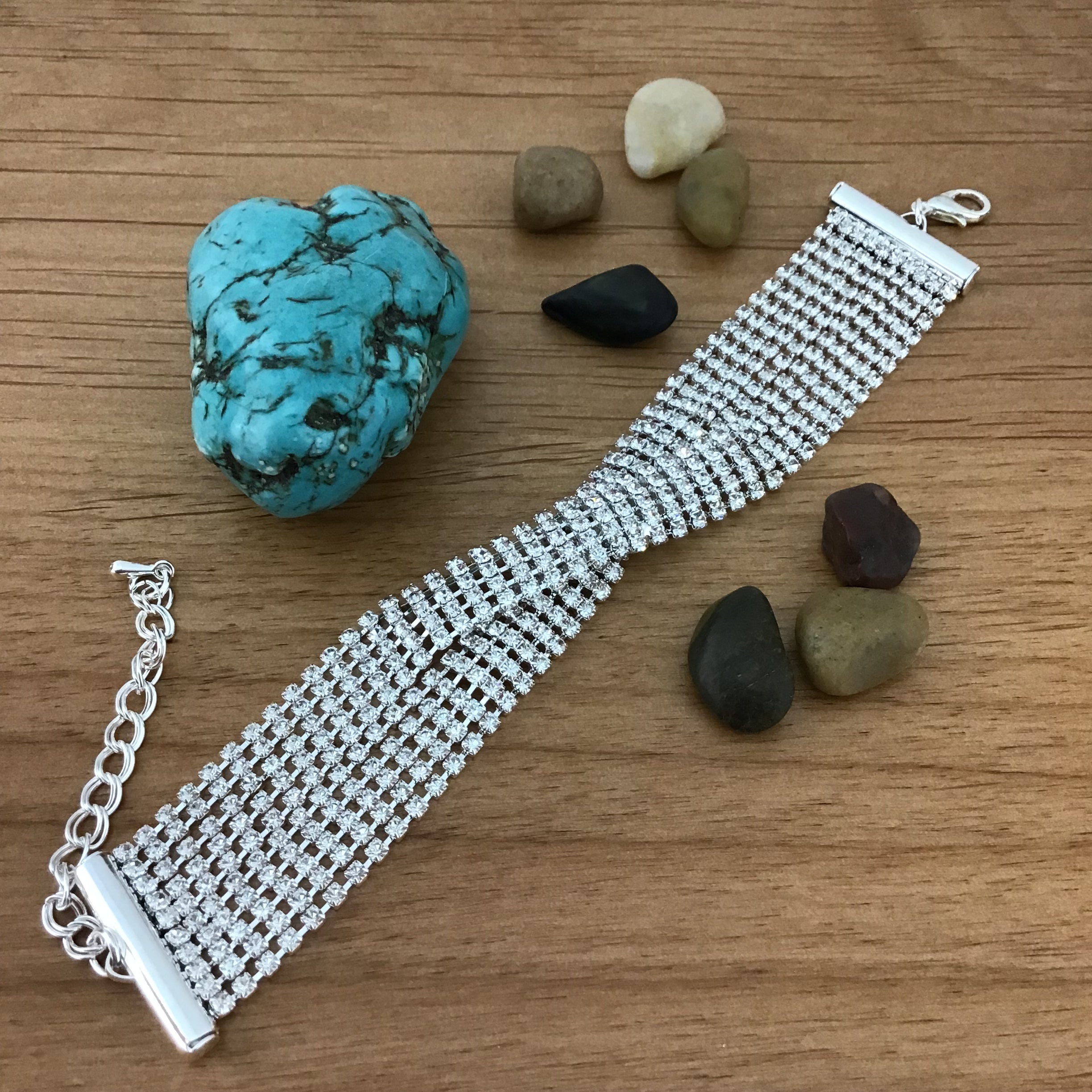 Rhinestone Bracelet, Silver | Bellaire Wholesale
