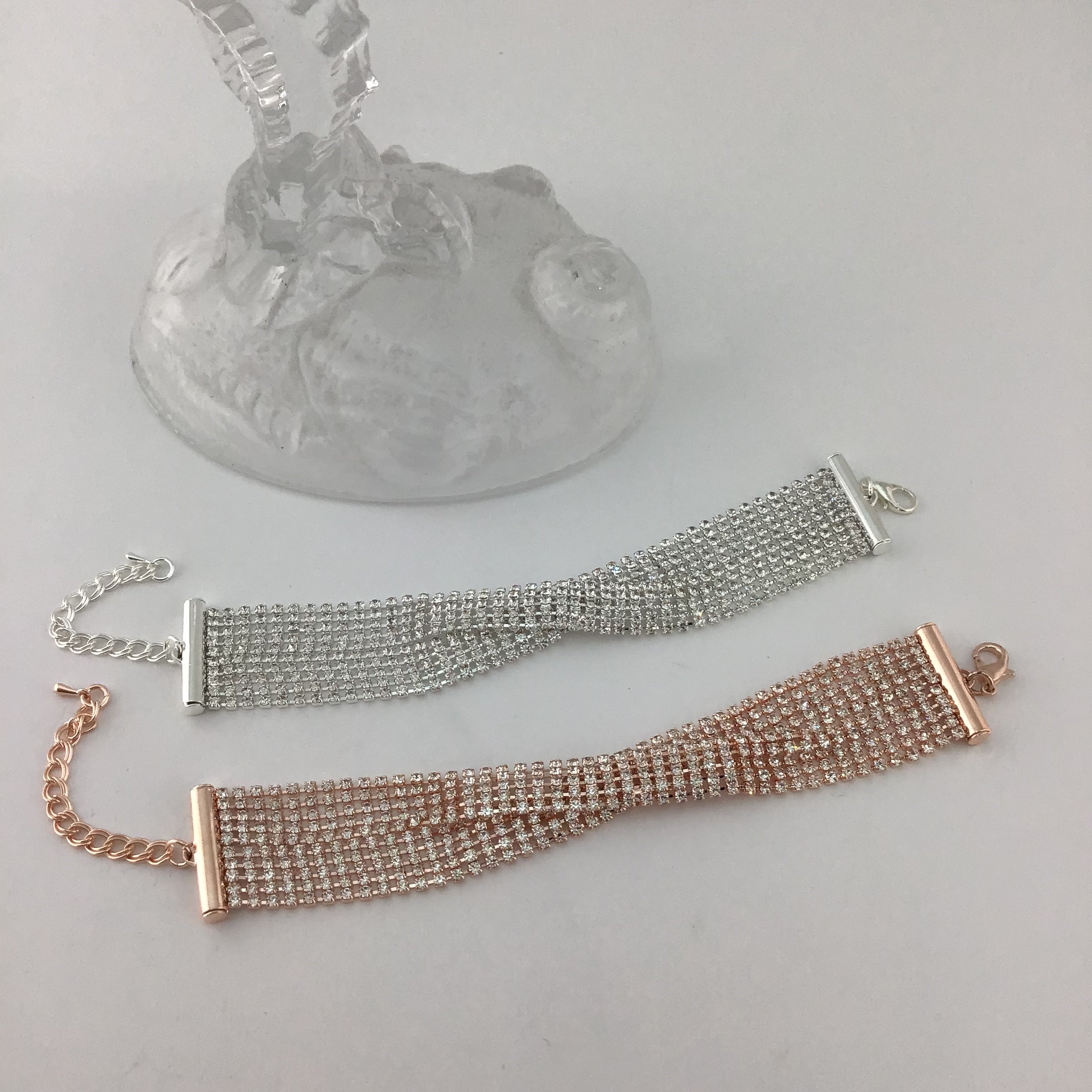Rhinestone Bracelet, Silver | Bellaire Wholesale