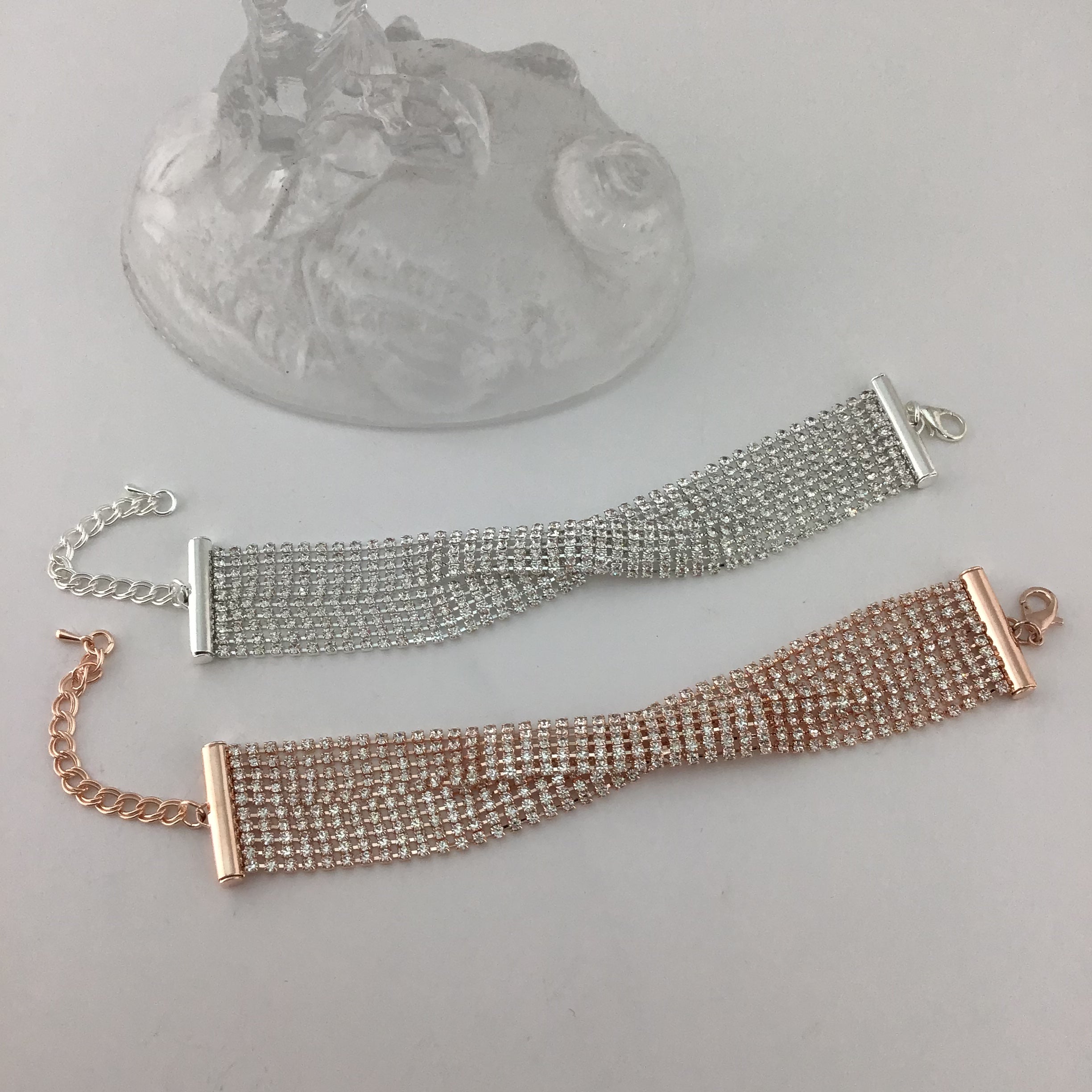 Rhinestone Bracelet, Silver | Bellaire Wholesale