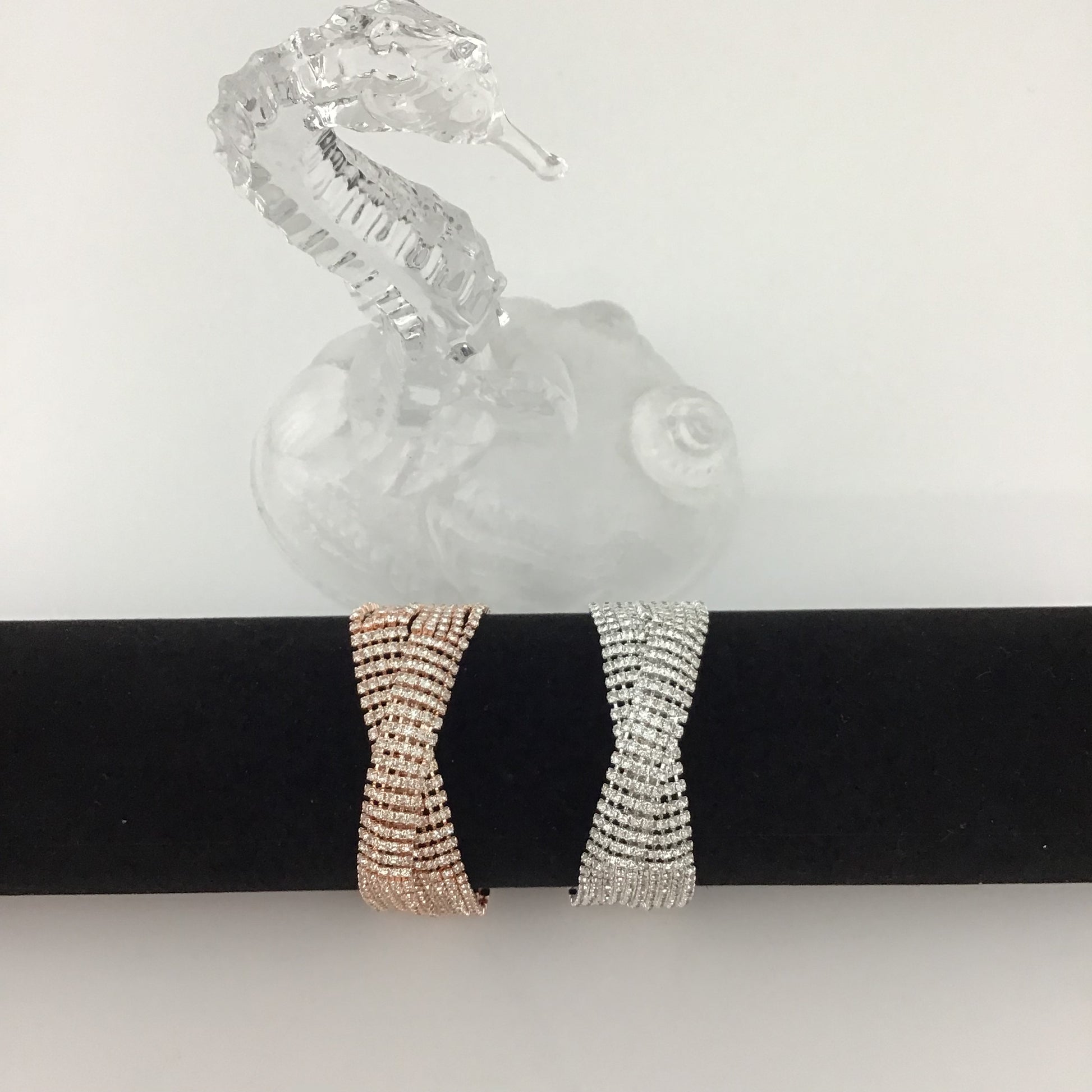 Rhinestone Bracelet, Rose Gold | Bellaire Wholesale
