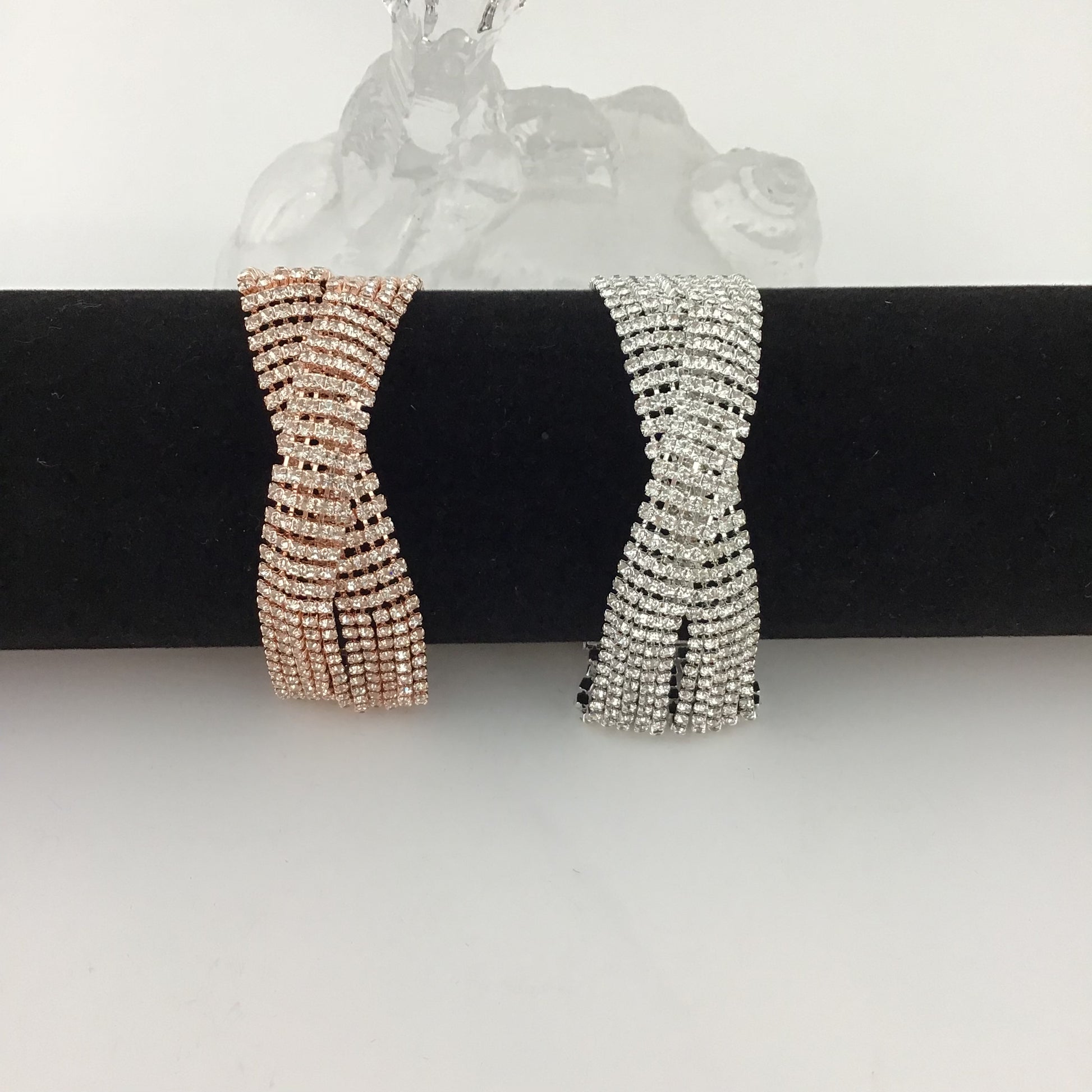 Rhinestone Bracelet, Rose Gold | Bellaire Wholesale