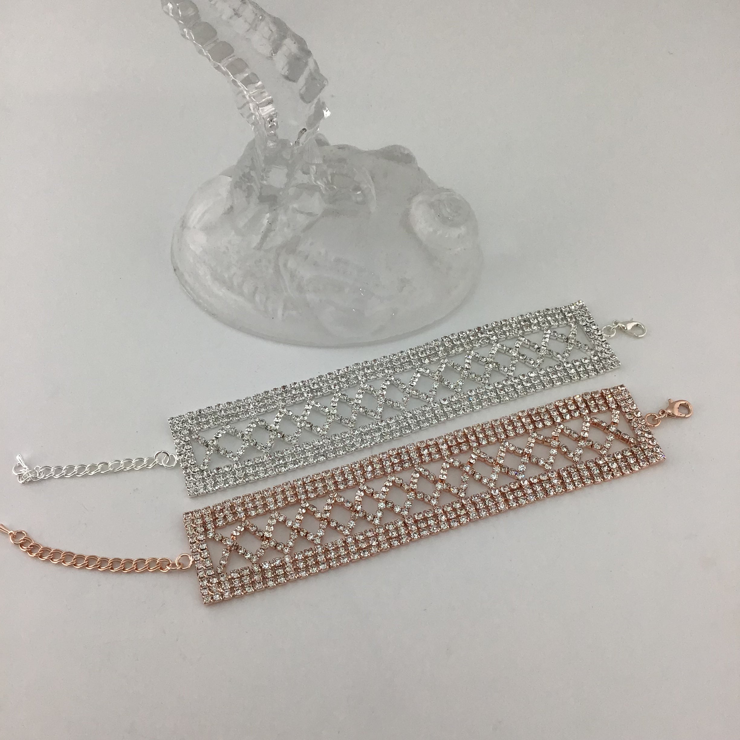 Rhinestone Bracelet, Silver | Bellaire Wholesale