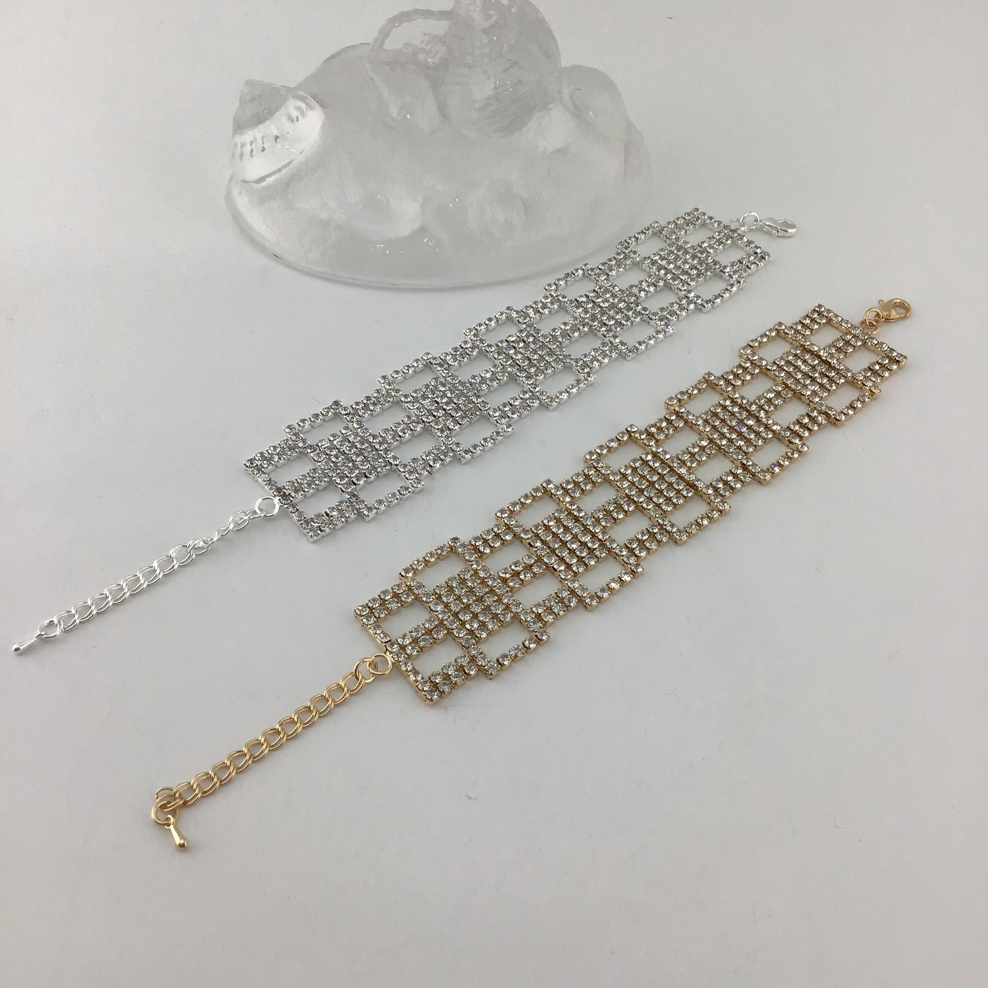 Rhinestone Bracelet, Silver | Bellaire Wholesale
