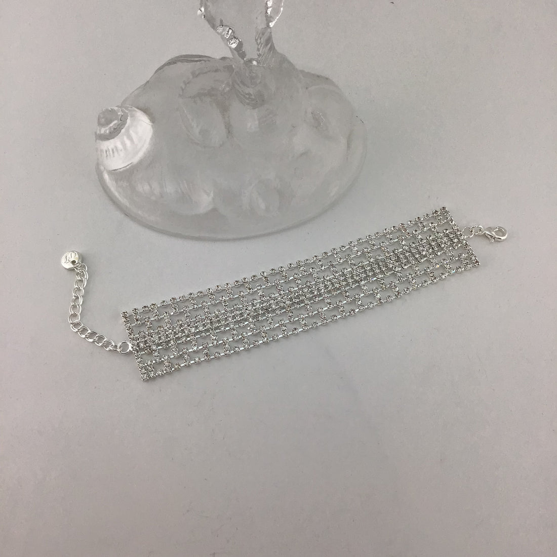 Rhinestone Bracelet, Silver | Bellaire Wholesale
