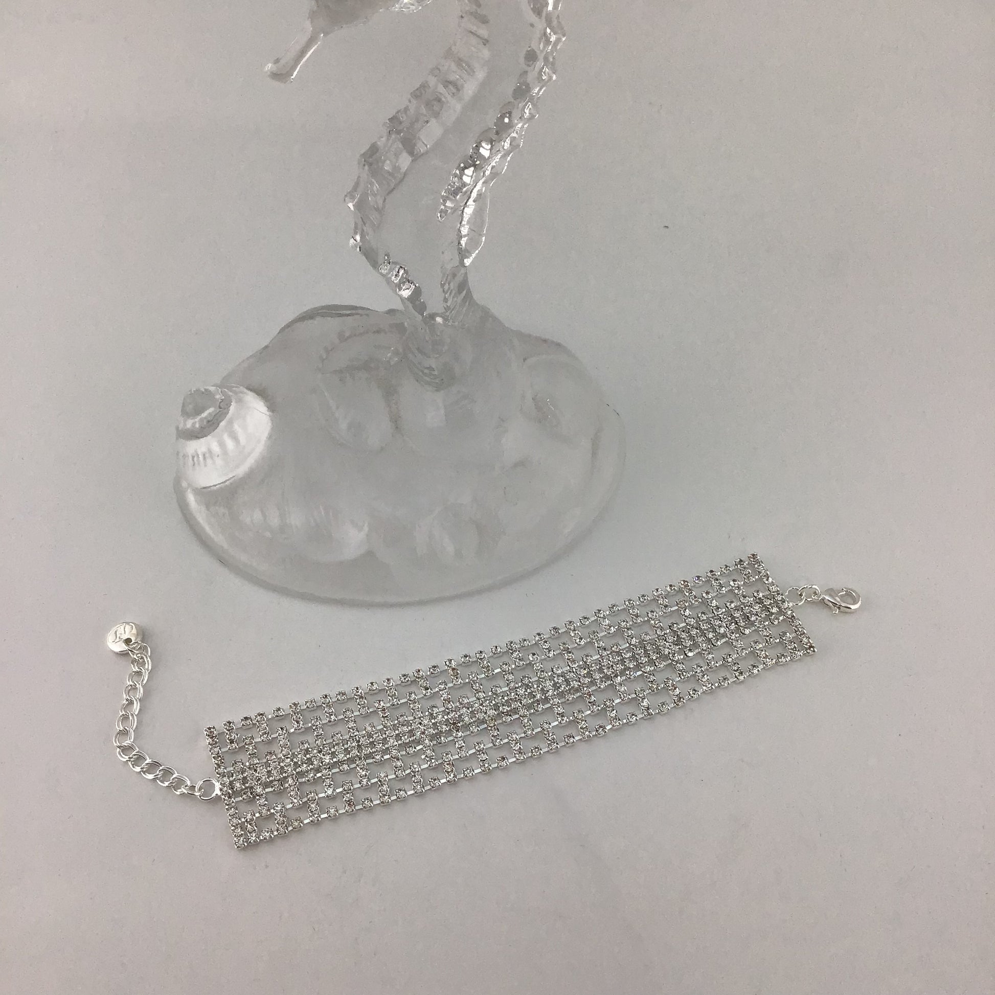 Rhinestone Bracelet, Silver | Bellaire Wholesale