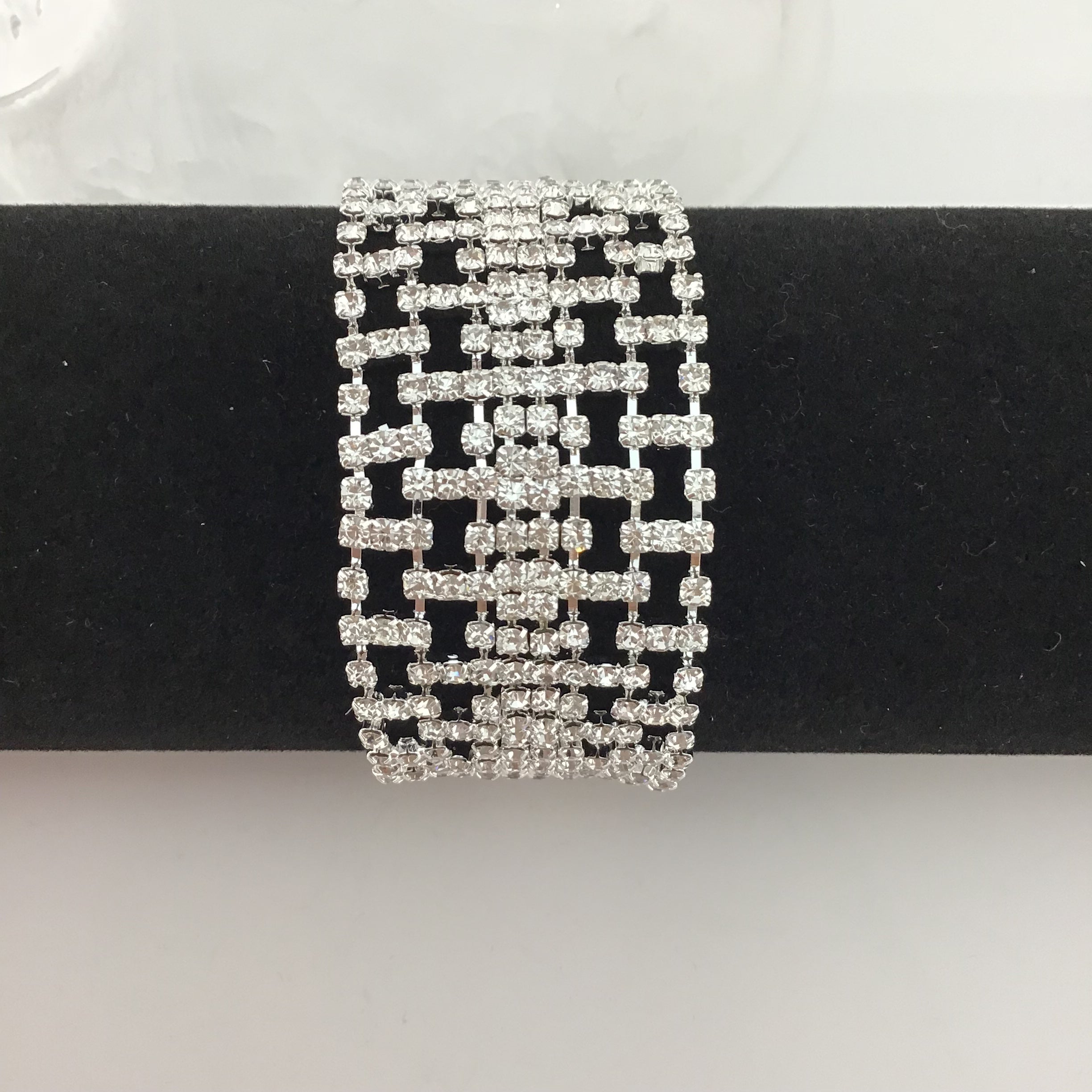 Rhinestone Bracelet, Silver | Bellaire Wholesale