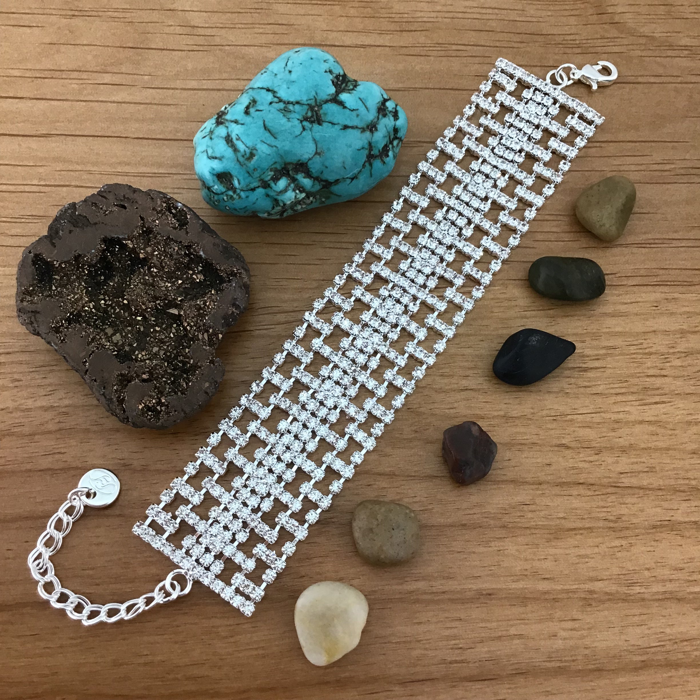 Rhinestone Bracelet, Silver | Bellaire Wholesale