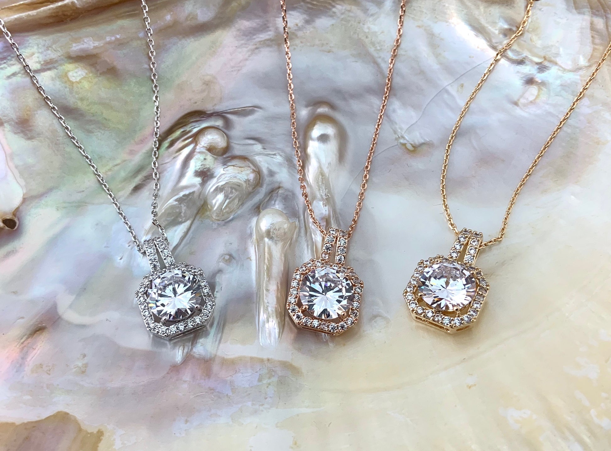 Bridal Cubic Zirconia Set, Square Halo Style Gold Bridal Set | Bellaire Wholesale