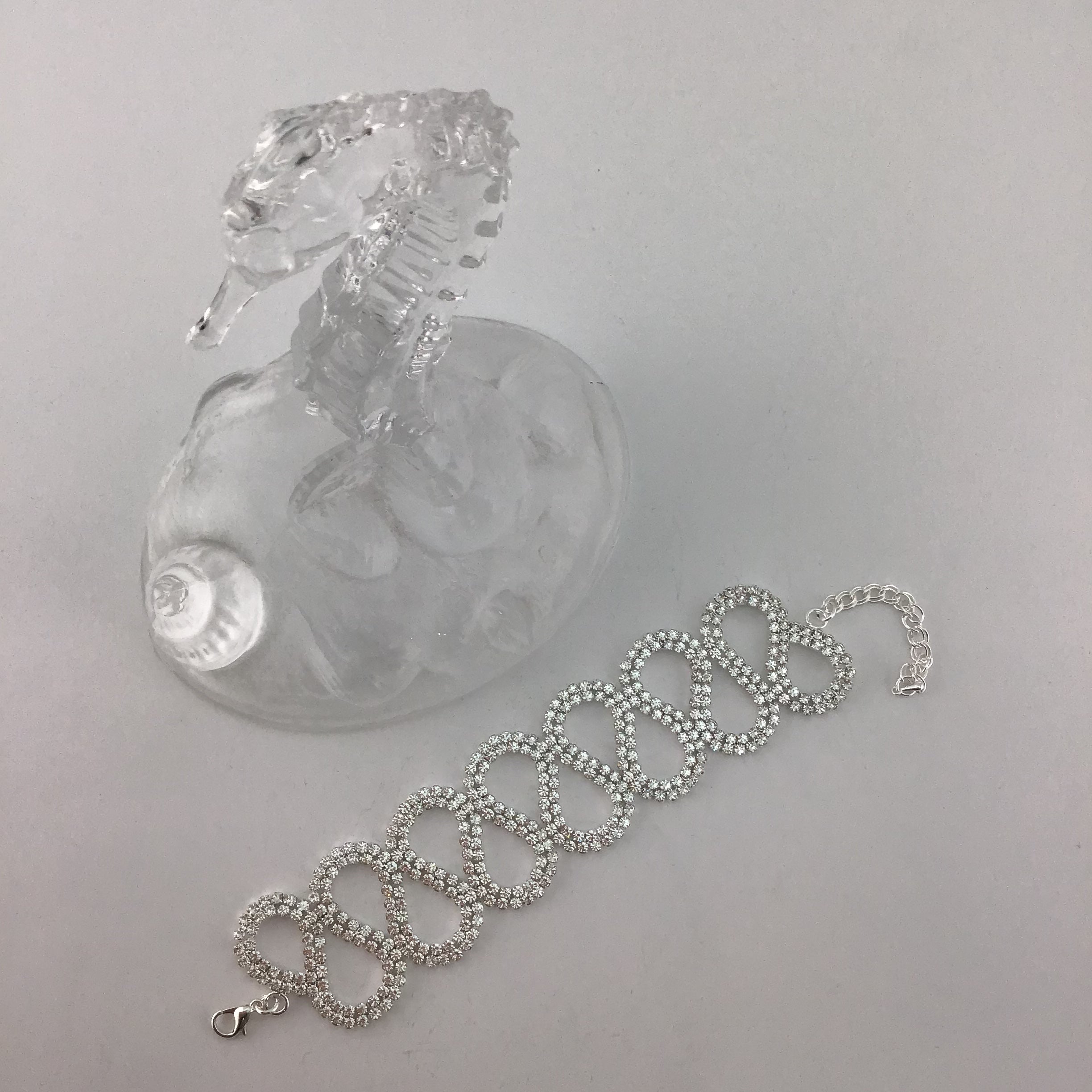 Rhinestone Bracelet, Silver