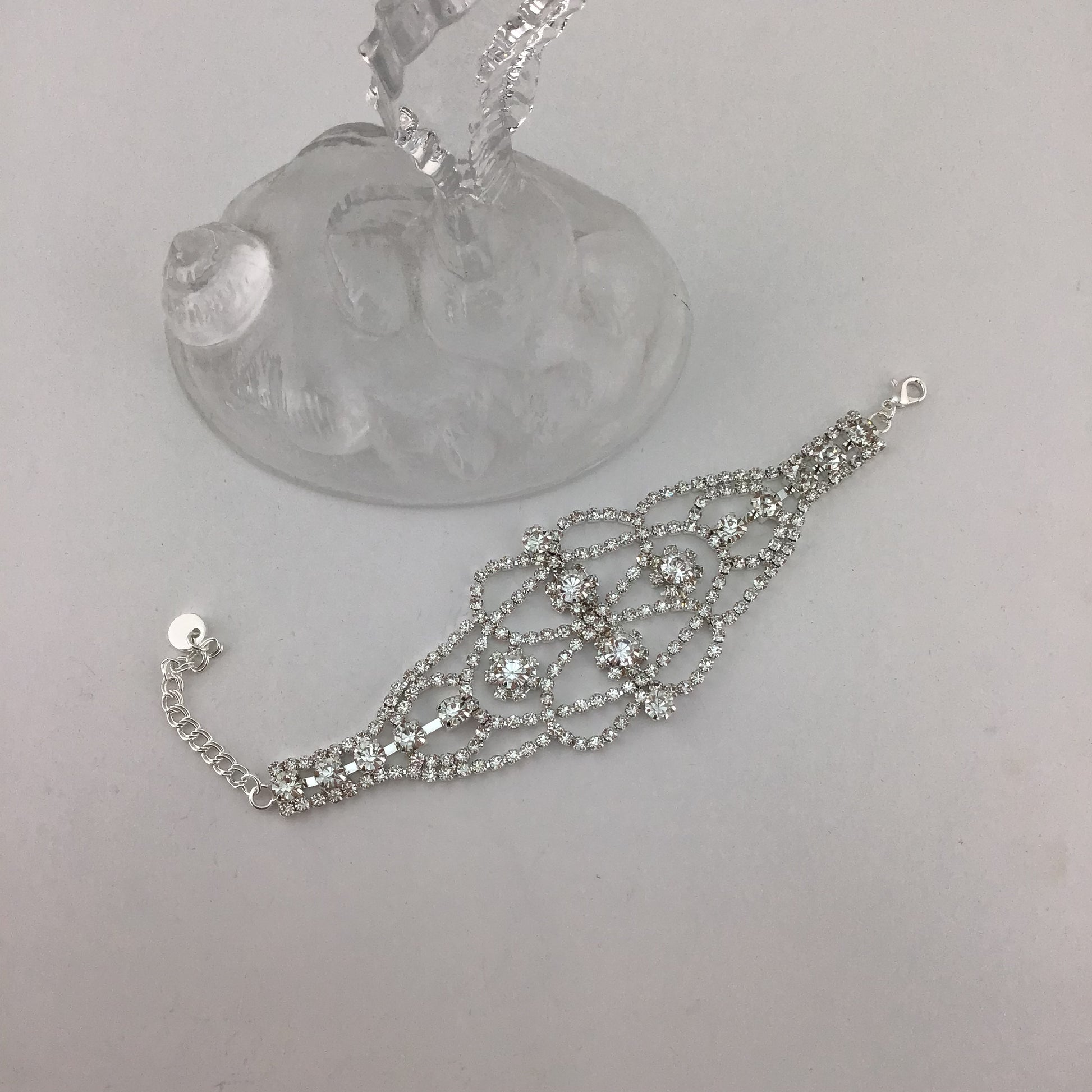 Rhinestone Bracelet, Silver | Bellaire Wholesale