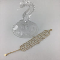 Rhinestone Bracelet, Gold | Bellaire Wholesale
