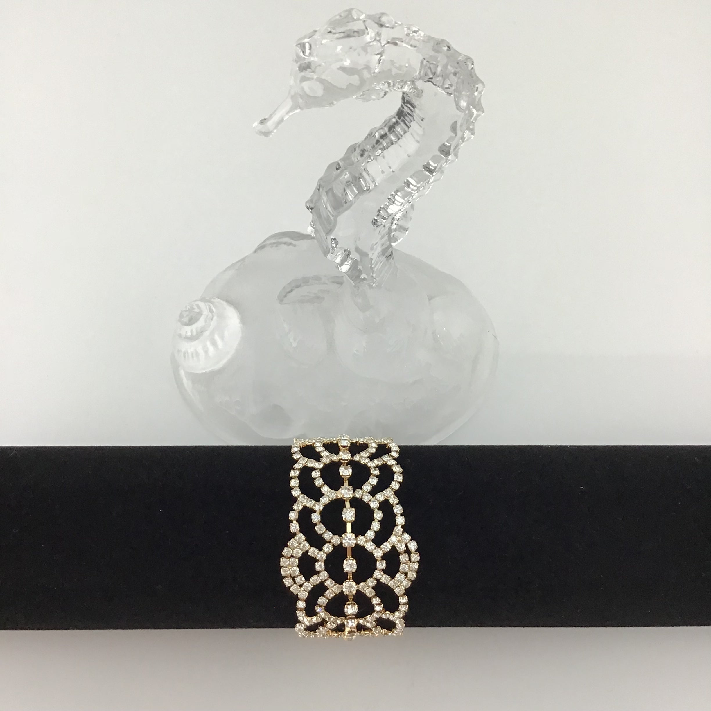 Rhinestone Bracelet, Gold | Bellaire Wholesale