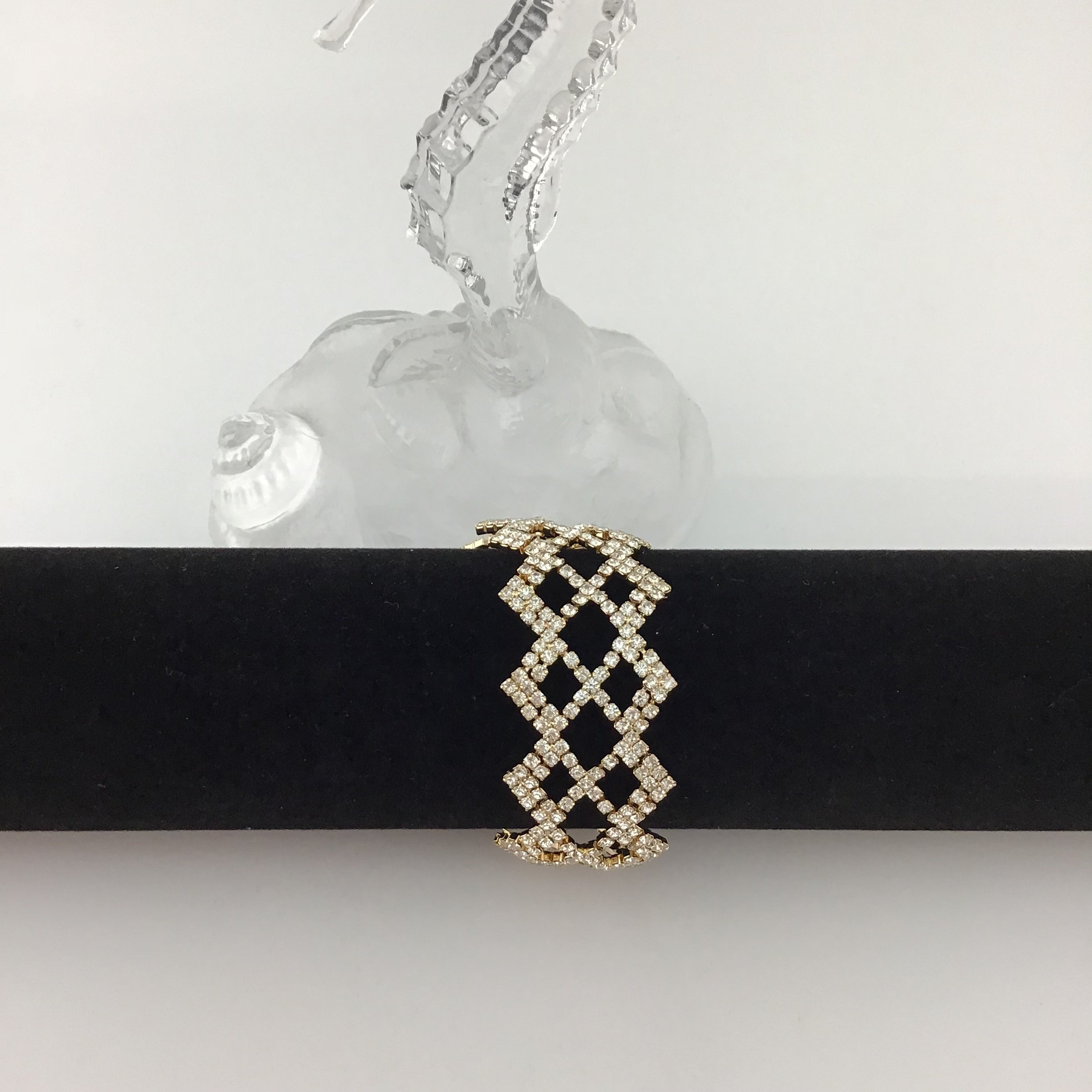 Rhinestone Bracelet, Gold | Bellaire Wholesale