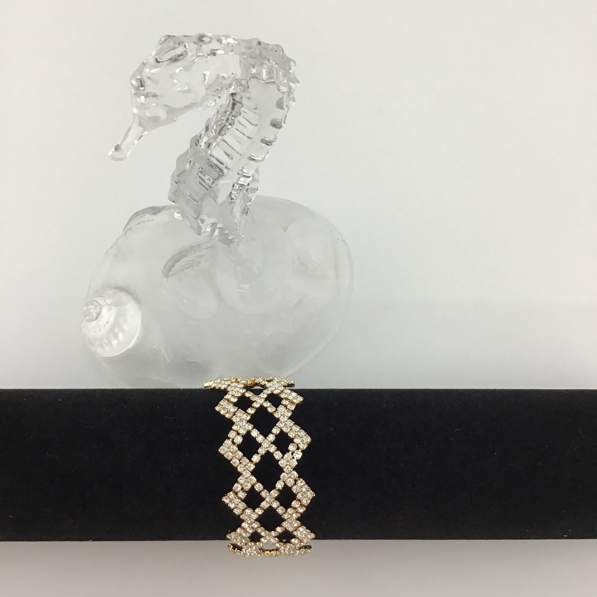 Rhinestone Bracelet, Gold | Bellaire Wholesale