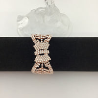 Rhinestone Bracelet, Rose Gold | Bellaire Wholesale
