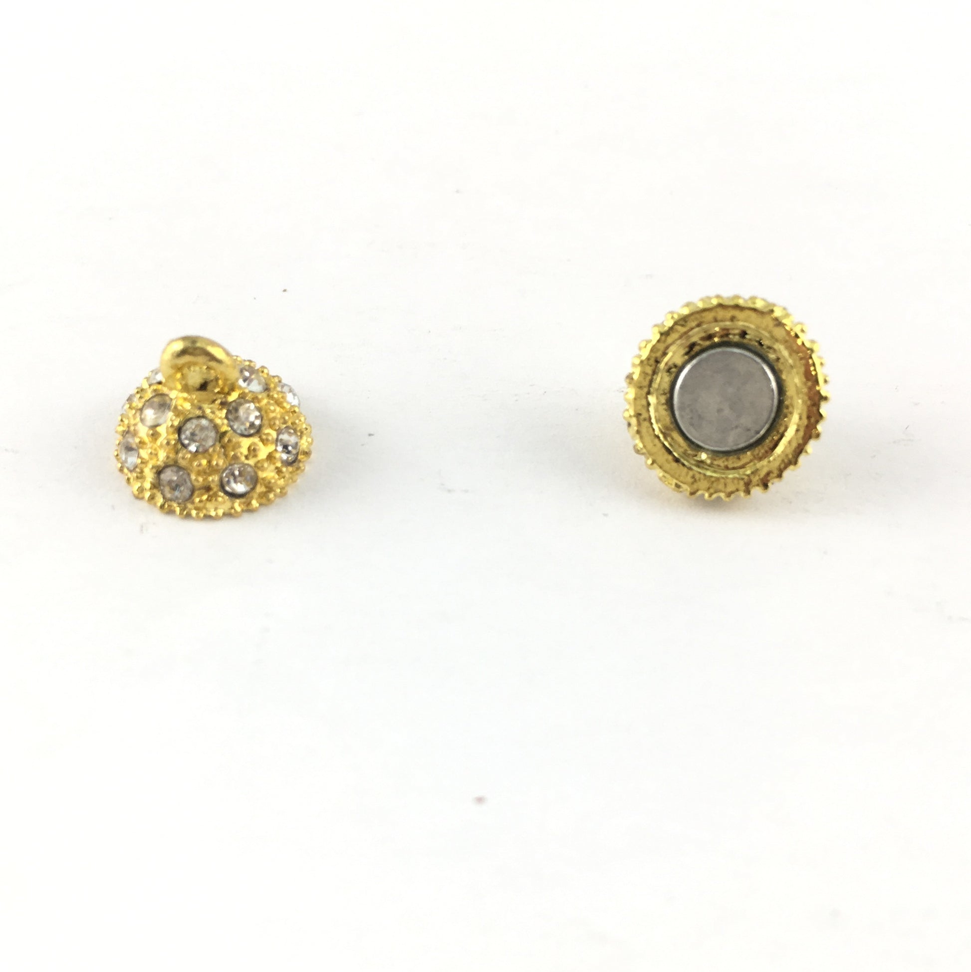 16mm CZ Magnetic Lock 2 Sets, Gold | Bellaire Wholesale