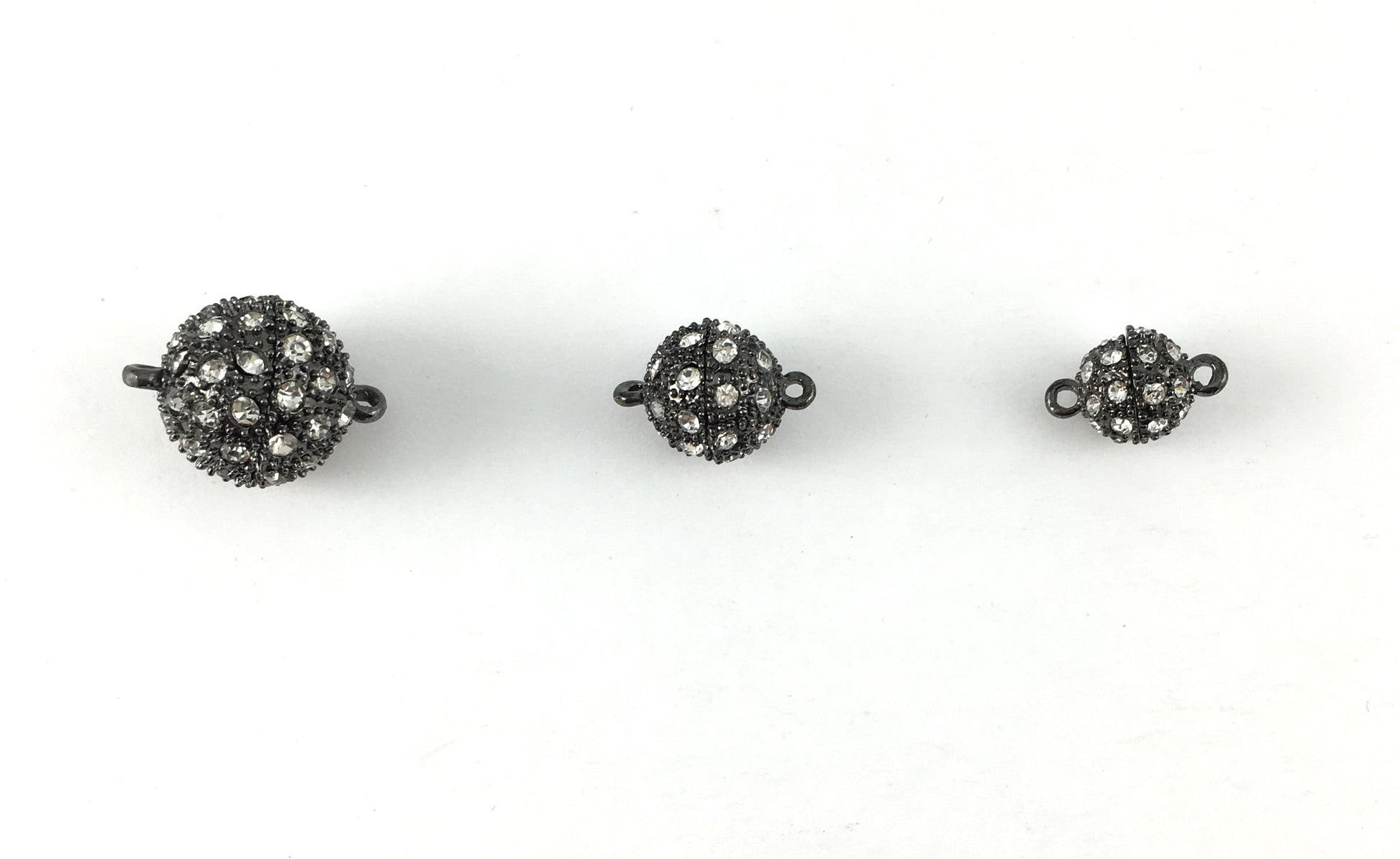 14mm CZ Magnet Lock 2 Sets, Gunmetal | Bellaire Wholesale
