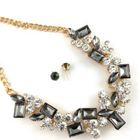 Elegant Crystal Necklace, Silver Night Stones | Bellaire Wholesale