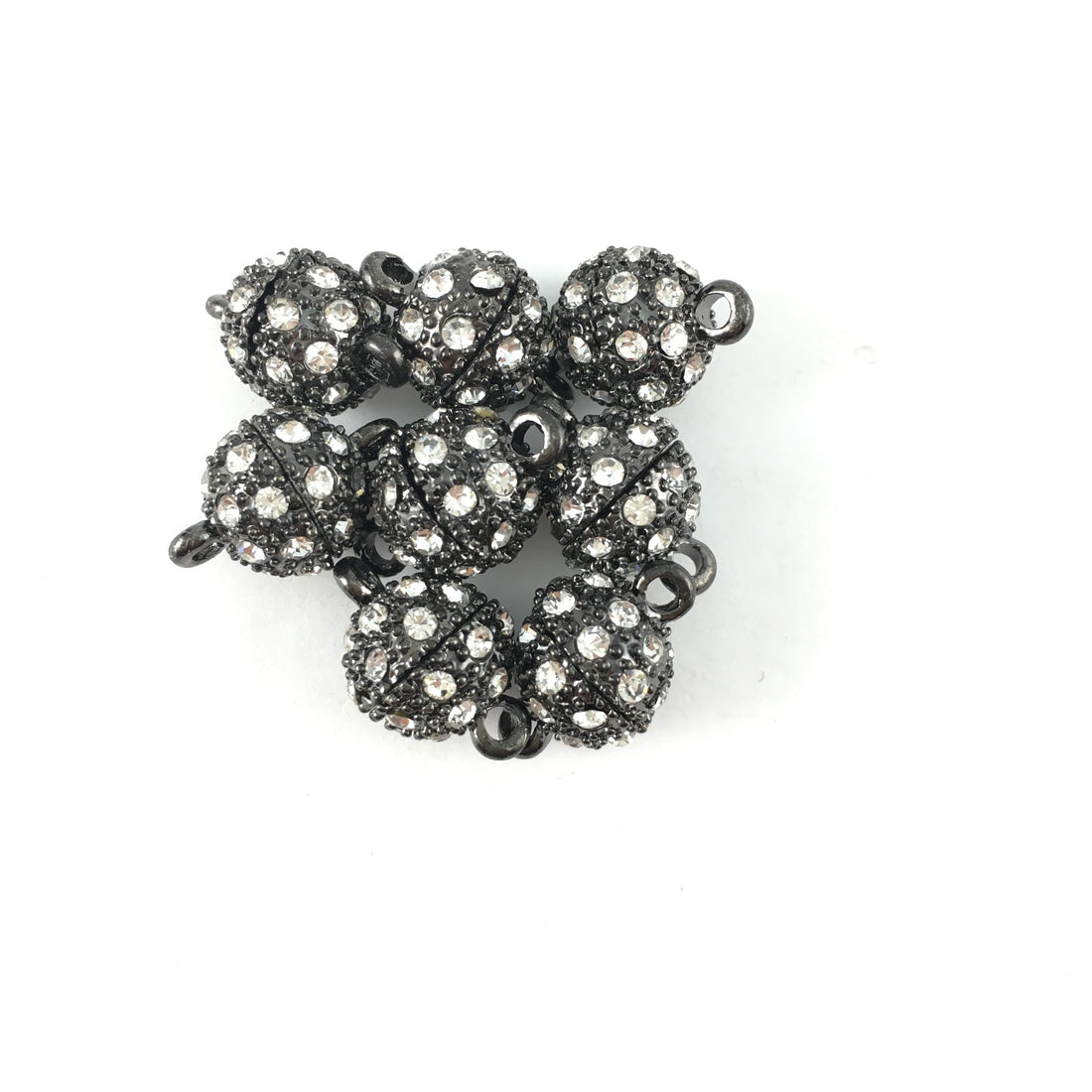 16mm CZ Magnet Lock 2 Sets, Gunmetal | Bellaire Wholesale