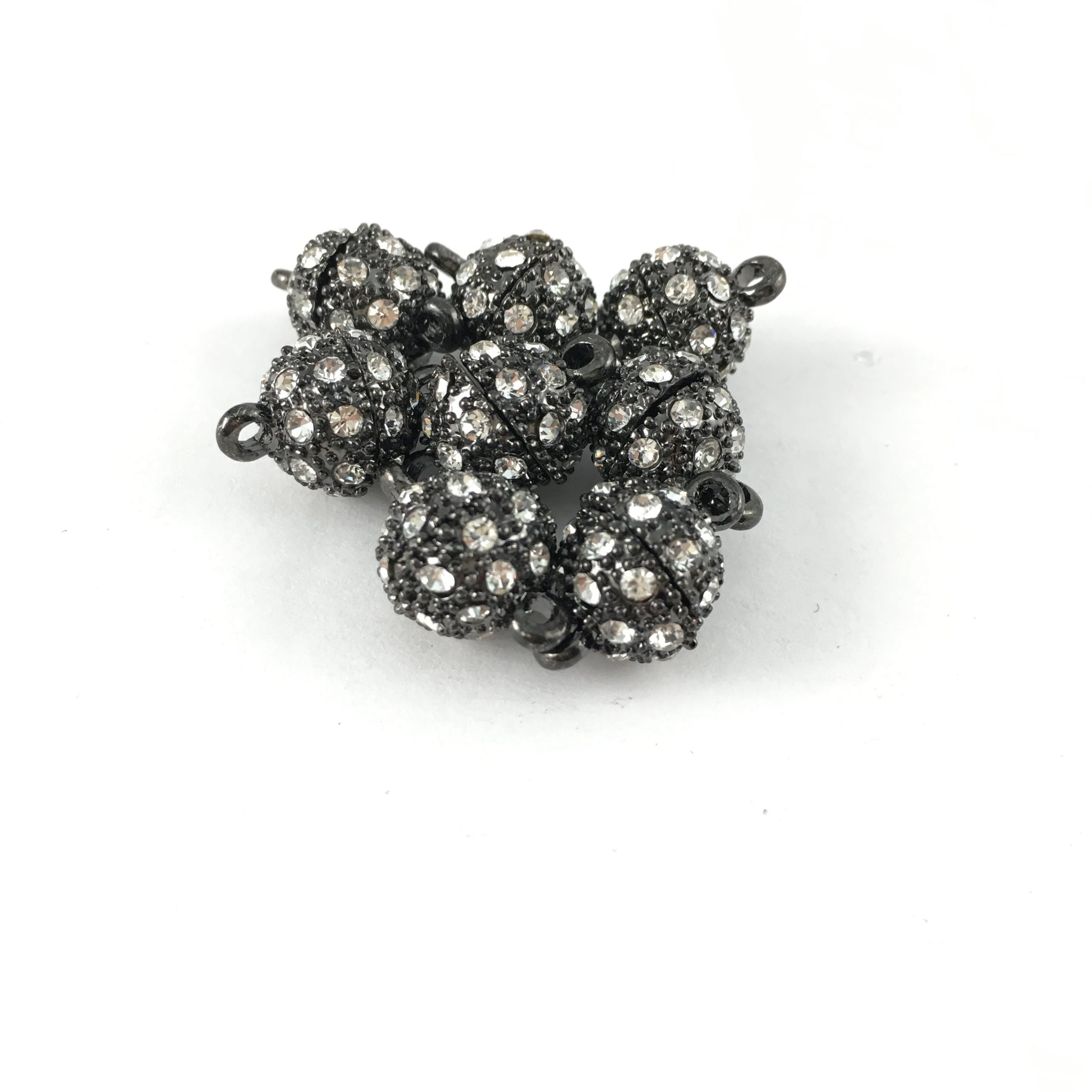 16mm CZ Magnet Lock 2 Sets, Gunmetal | Bellaire Wholesale