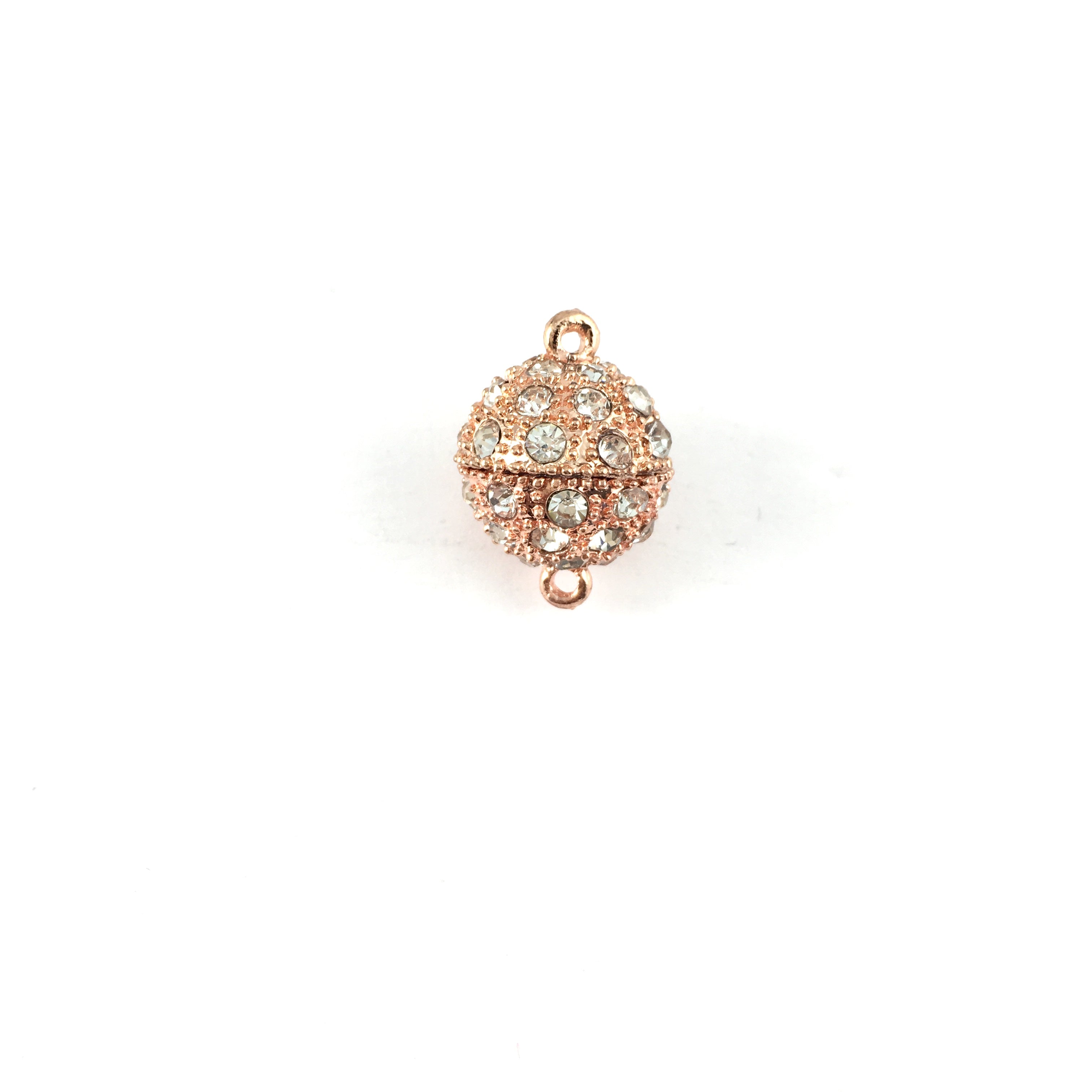 8mm CZ Magnet Lock 2 Sets, Rose Gold | Bellaire Wholesale