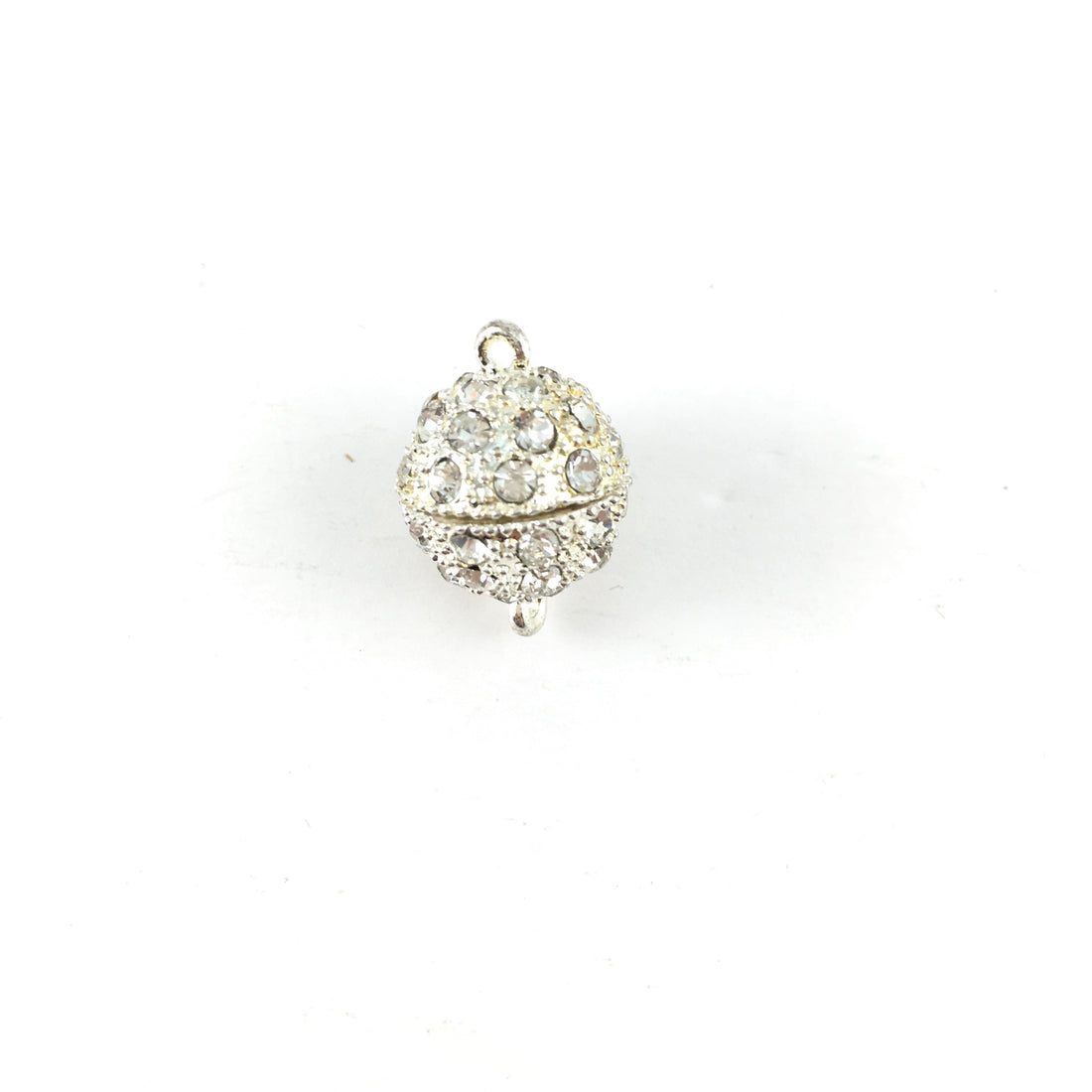 14mm CZ Magnet Lock 2 Sets, Silver | Bellaire Wholesale